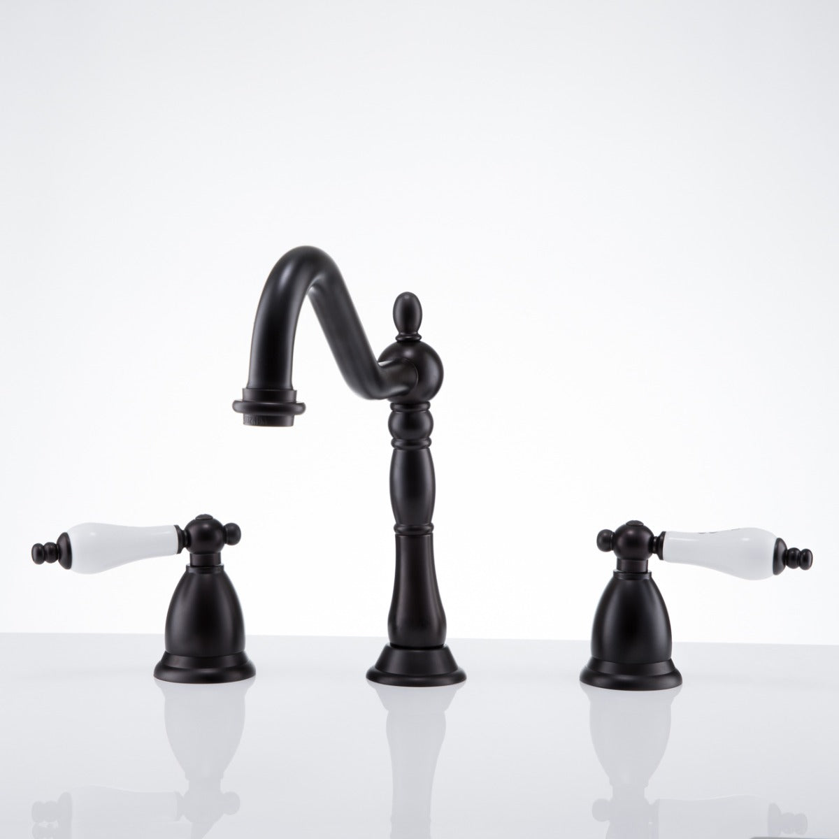 MAIDSTONE Ashford Widespread Bathroom Sink Faucet - Porcelain Lever Handles