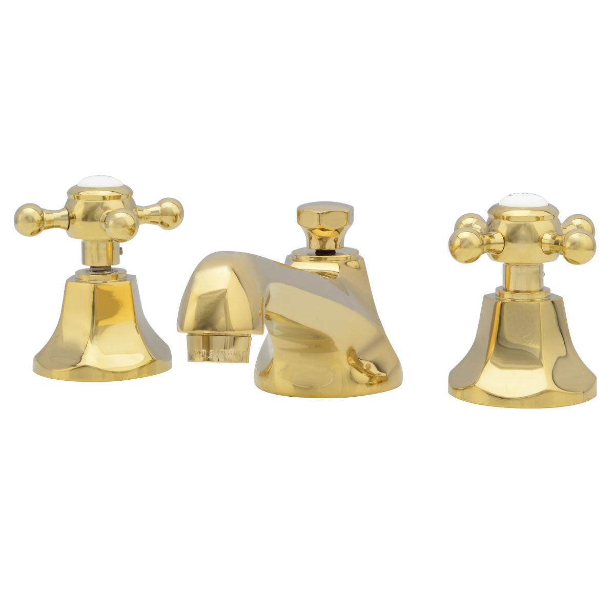 MAIDSTONE Nouveau Widespread Bathroom Sink Faucet - Metal Cross Handles