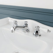 MAIDSTONE Nouveau Widespread Bathroom Sink Faucet - Porcelain Lever Handles