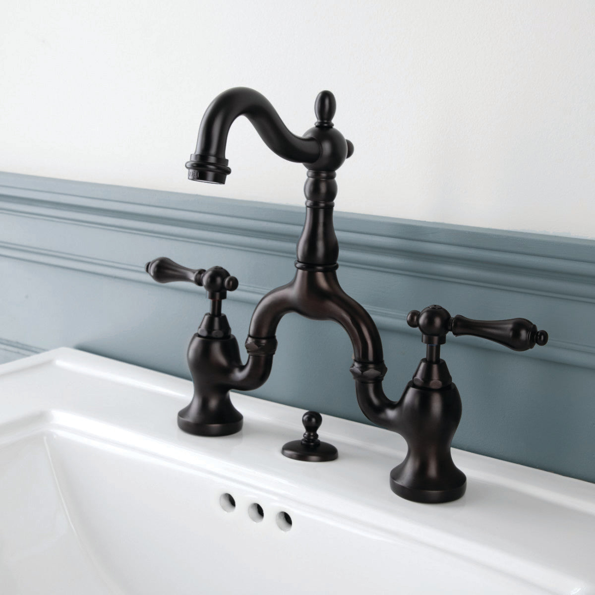 MAIDSTONE Bellmont Bridge Bathroom Sink Faucet - Metal Lever Handles