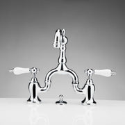 MAIDSTONE Bellmont Bridge Bathroom Sink Faucet - Porcelain Lever Handles