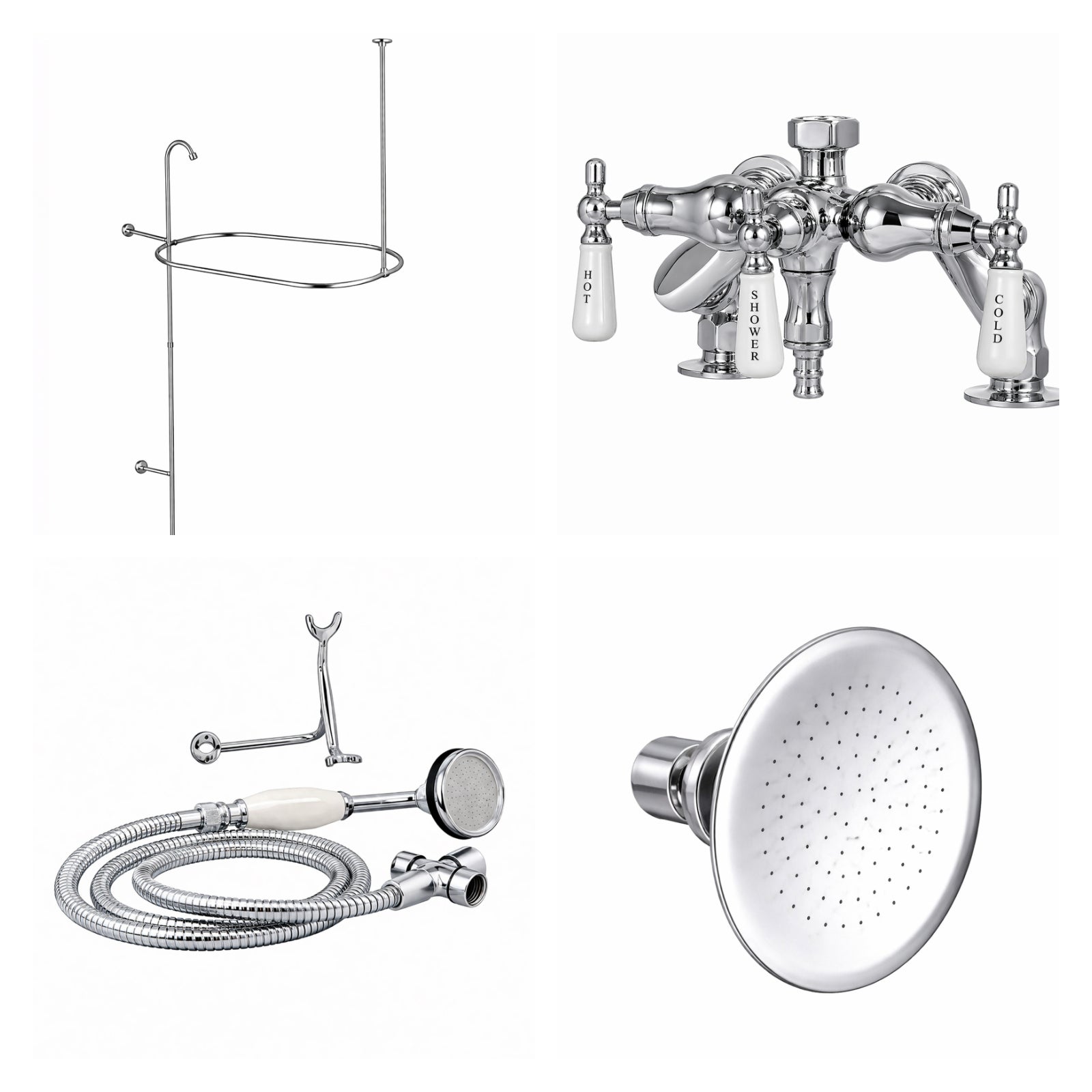 MAIDSTONE Deck Mount Shower Kit with Down Spout Faucet