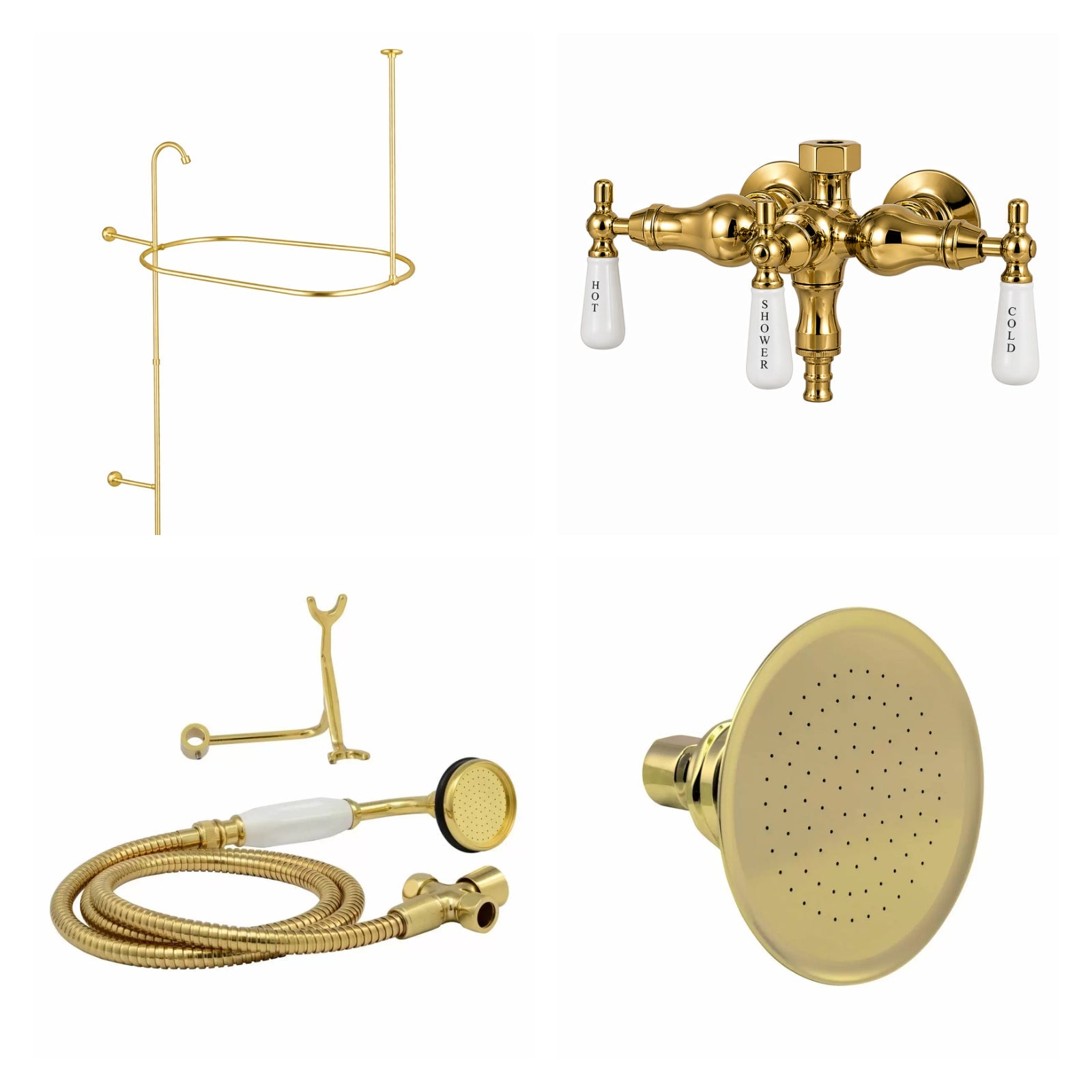 MAIDSTONE Deck Mount Shower Kit with Down Spout Faucet