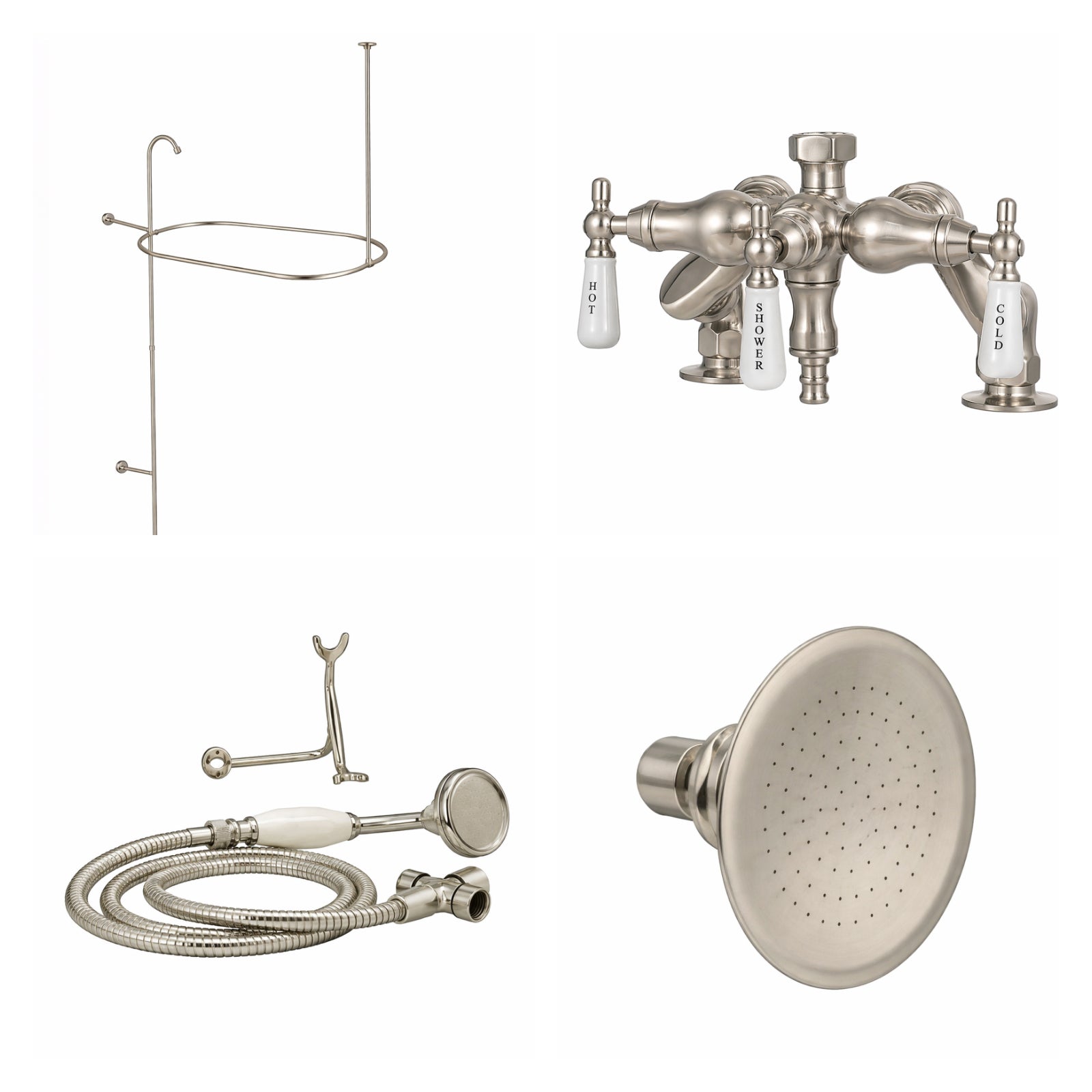 MAIDSTONE Deck Mount Shower Kit with Down Spout Faucet