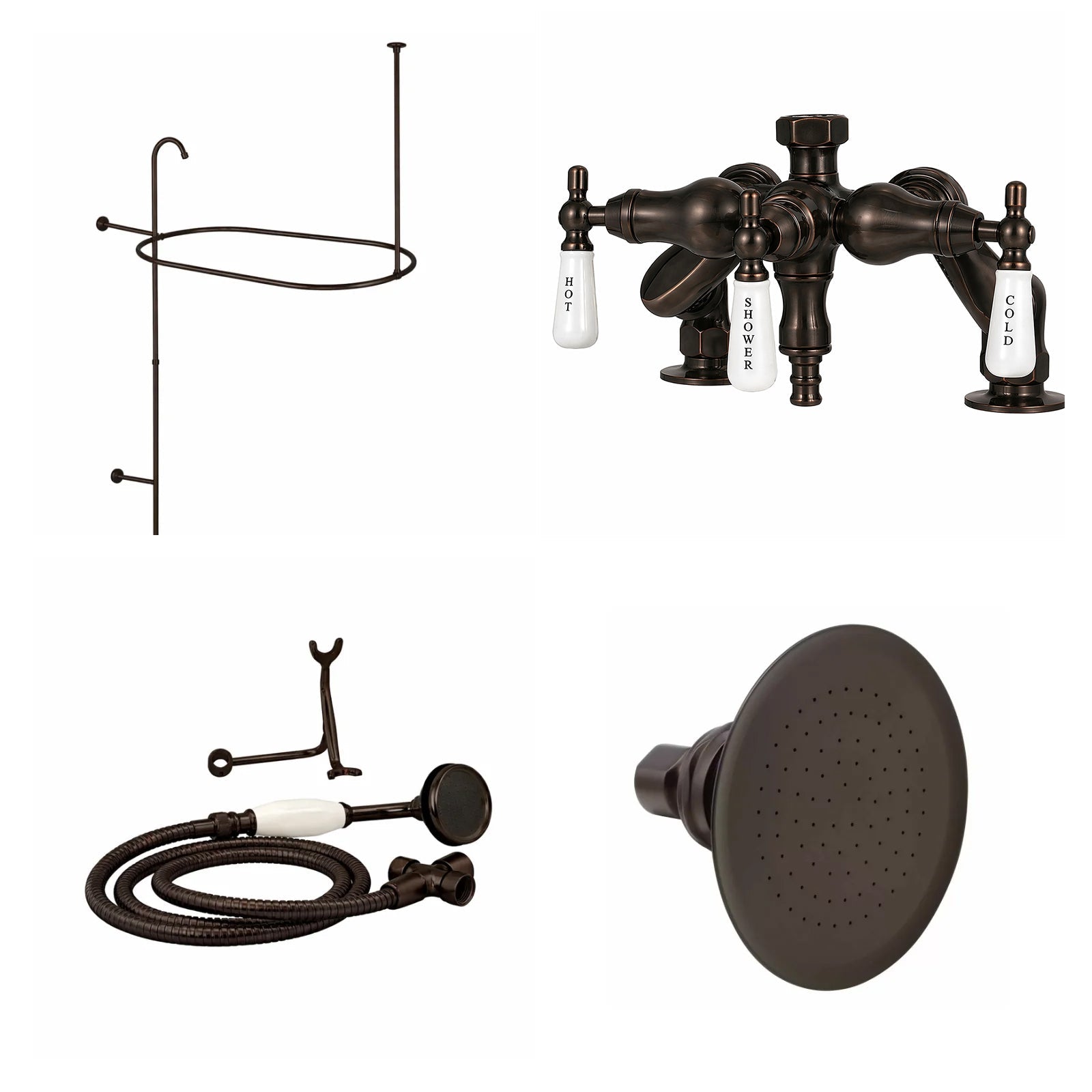 MAIDSTONE Deck Mount Shower Kit with Down Spout Faucet
