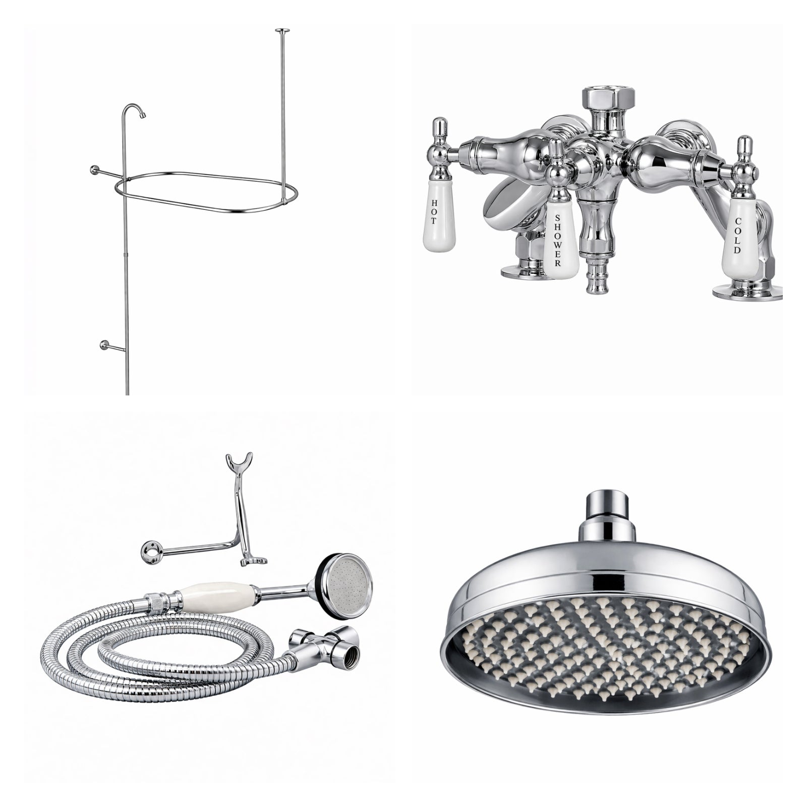 MAIDSTONE Deck Mount Shower Kit with Down Spout Faucet