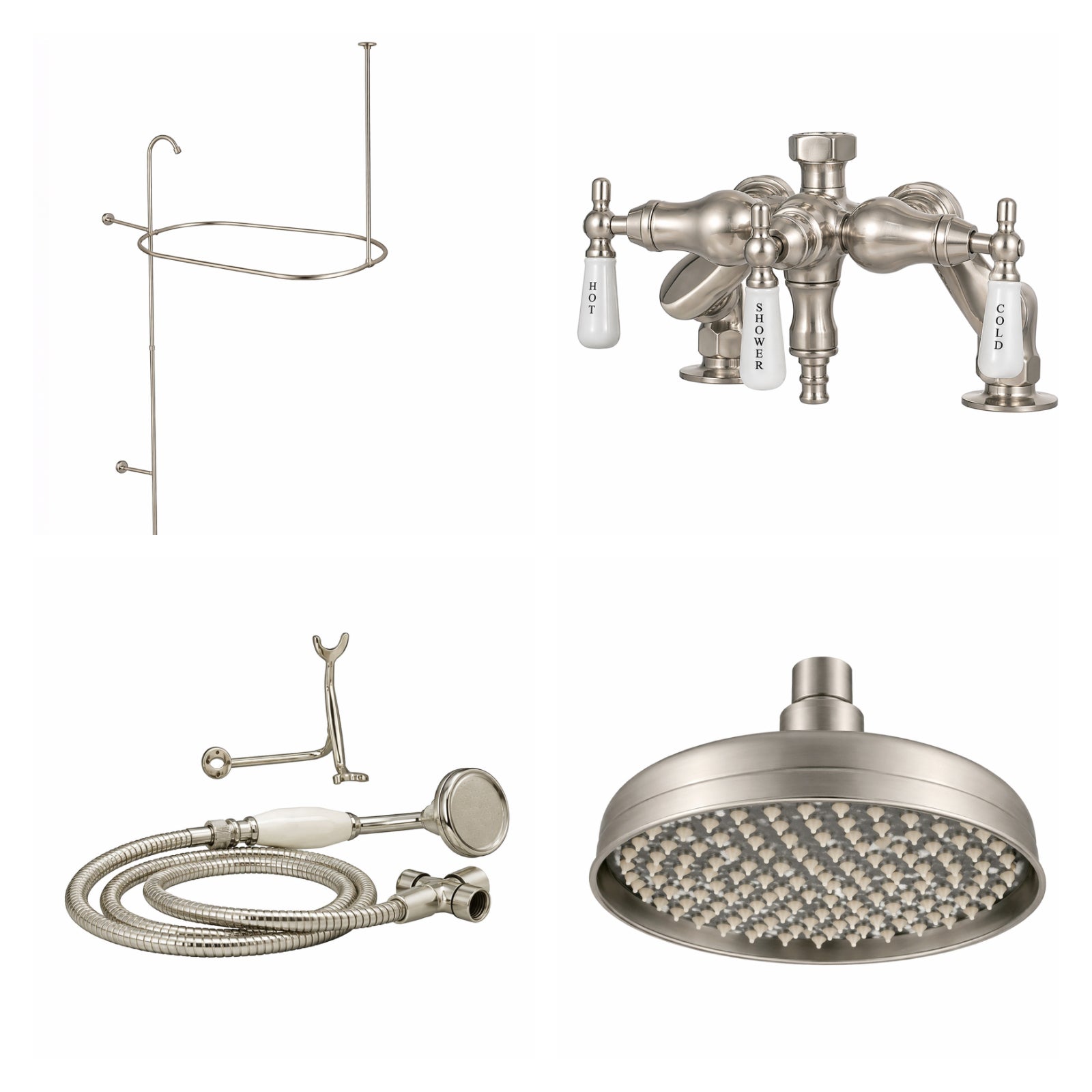 MAIDSTONE Deck Mount Shower Kit with Down Spout Faucet