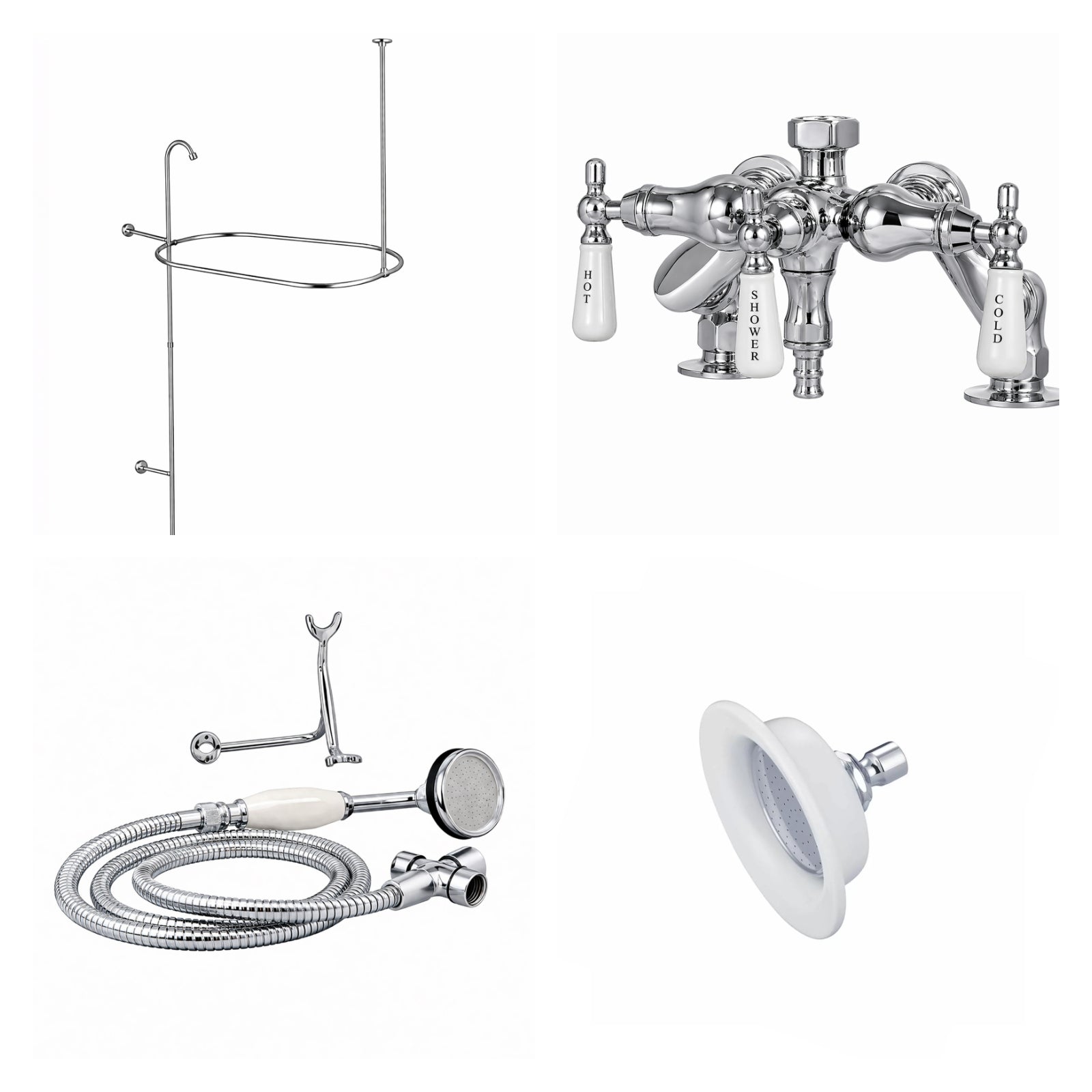 MAIDSTONE Deck Mount Shower Kit with Down Spout Faucet
