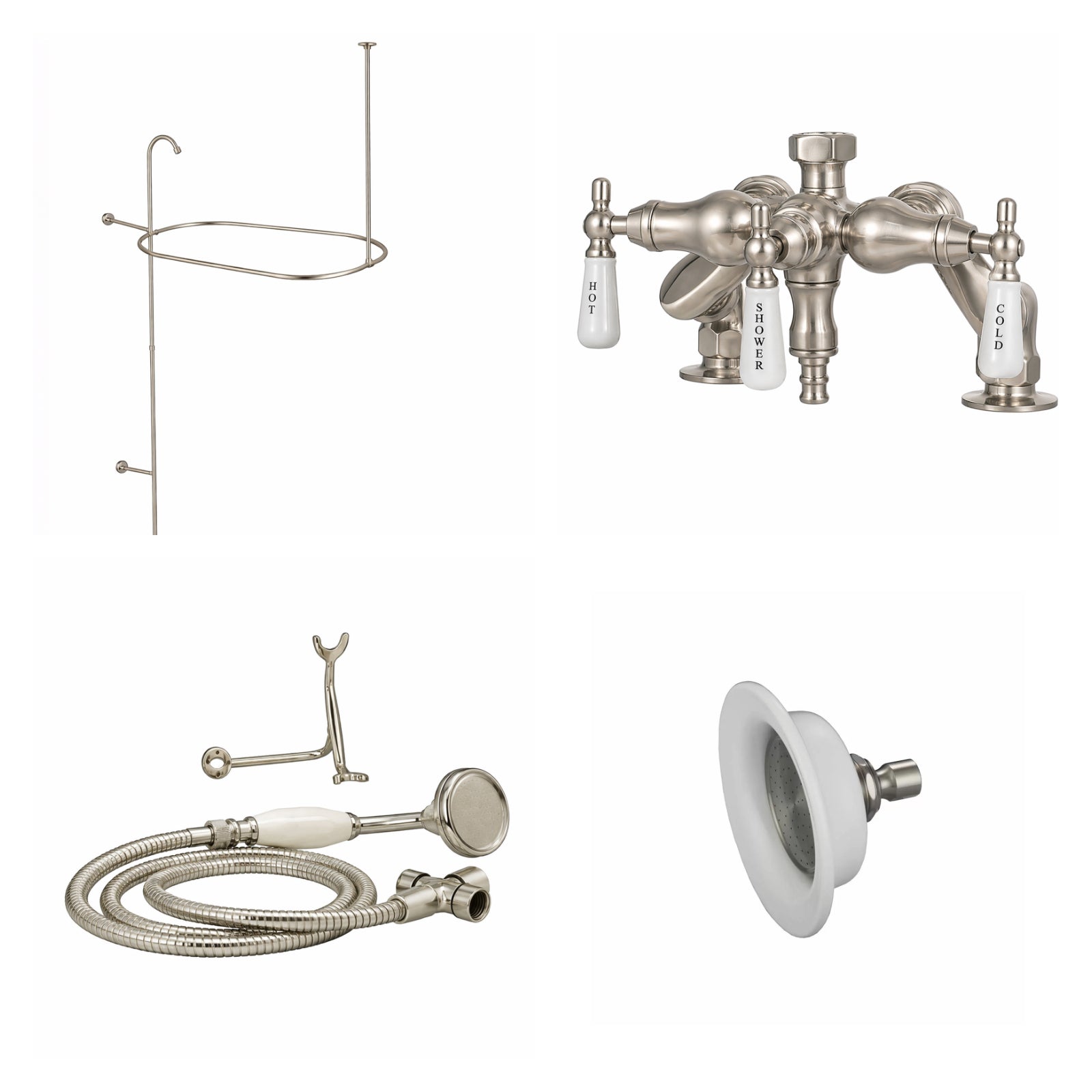 MAIDSTONE Deck Mount Shower Kit with Down Spout Faucet