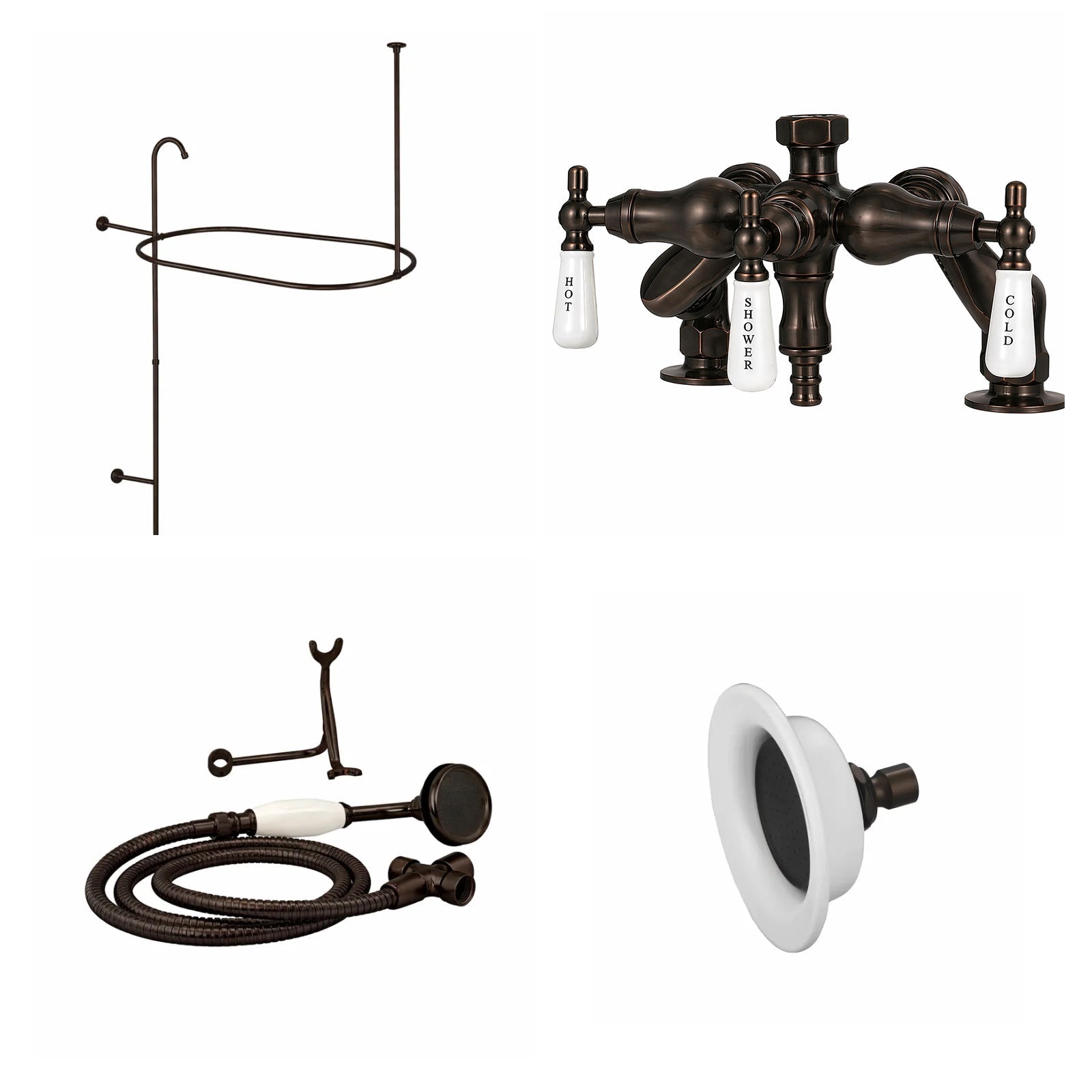 MAIDSTONE Deck Mount Shower Kit with Down Spout Faucet
