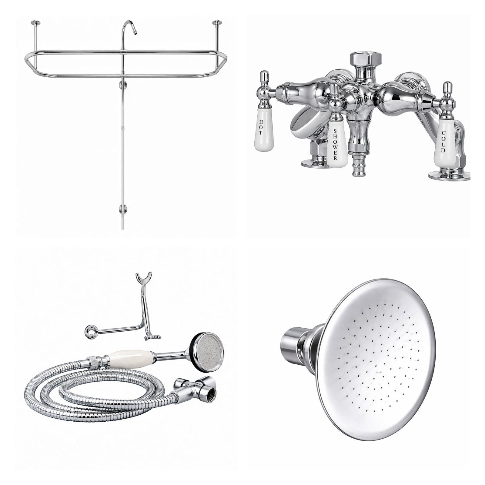 MAIDSTONE Side Deck Mount Shower Kit with Down Spout Faucet