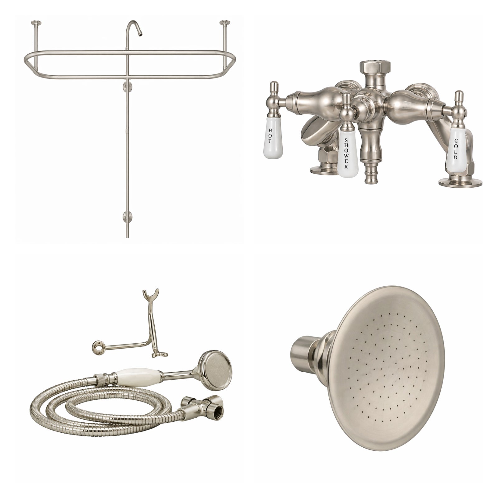MAIDSTONE Side Deck Mount Shower Kit with Down Spout Faucet