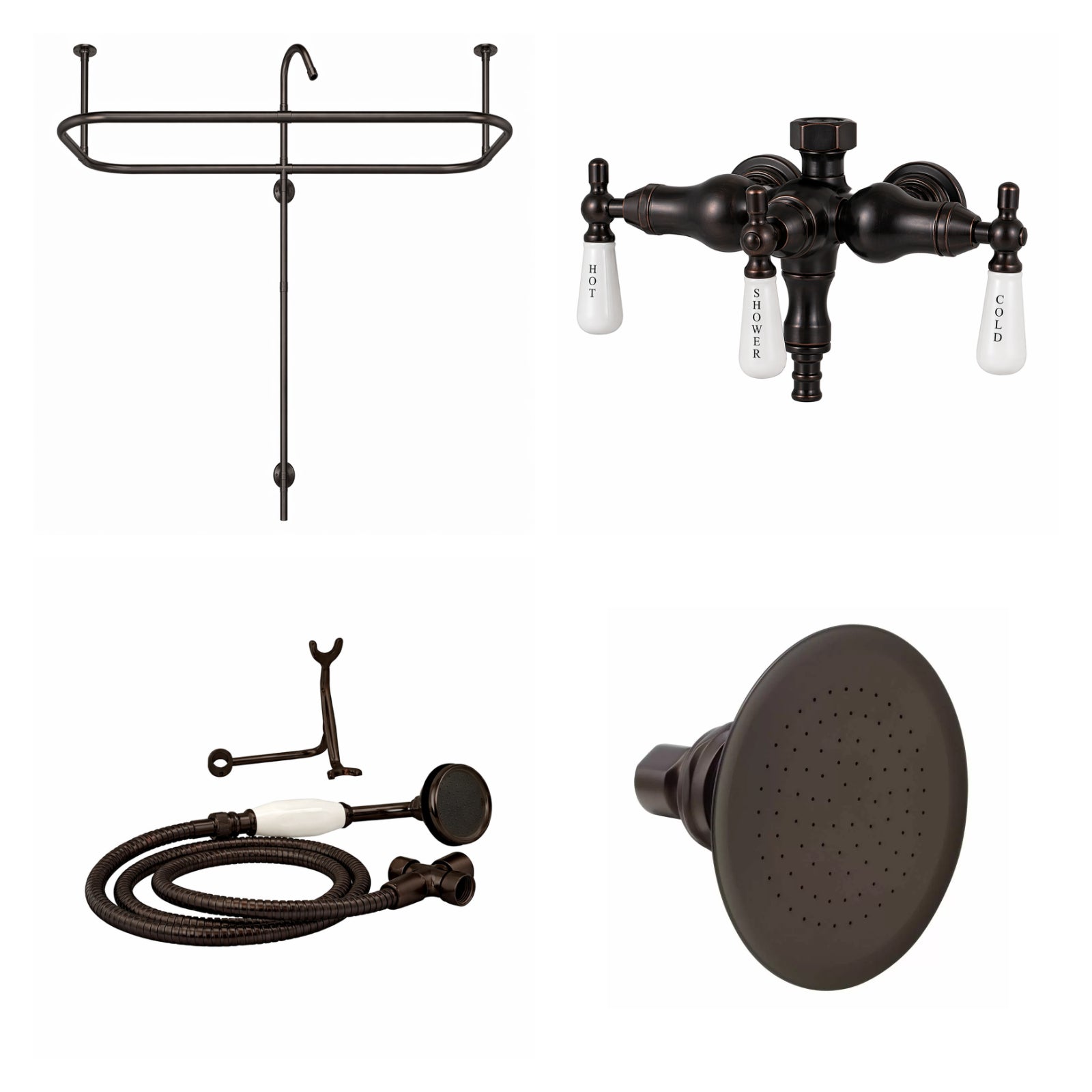 MAIDSTONE Side Deck Mount Shower Kit with Down Spout Faucet