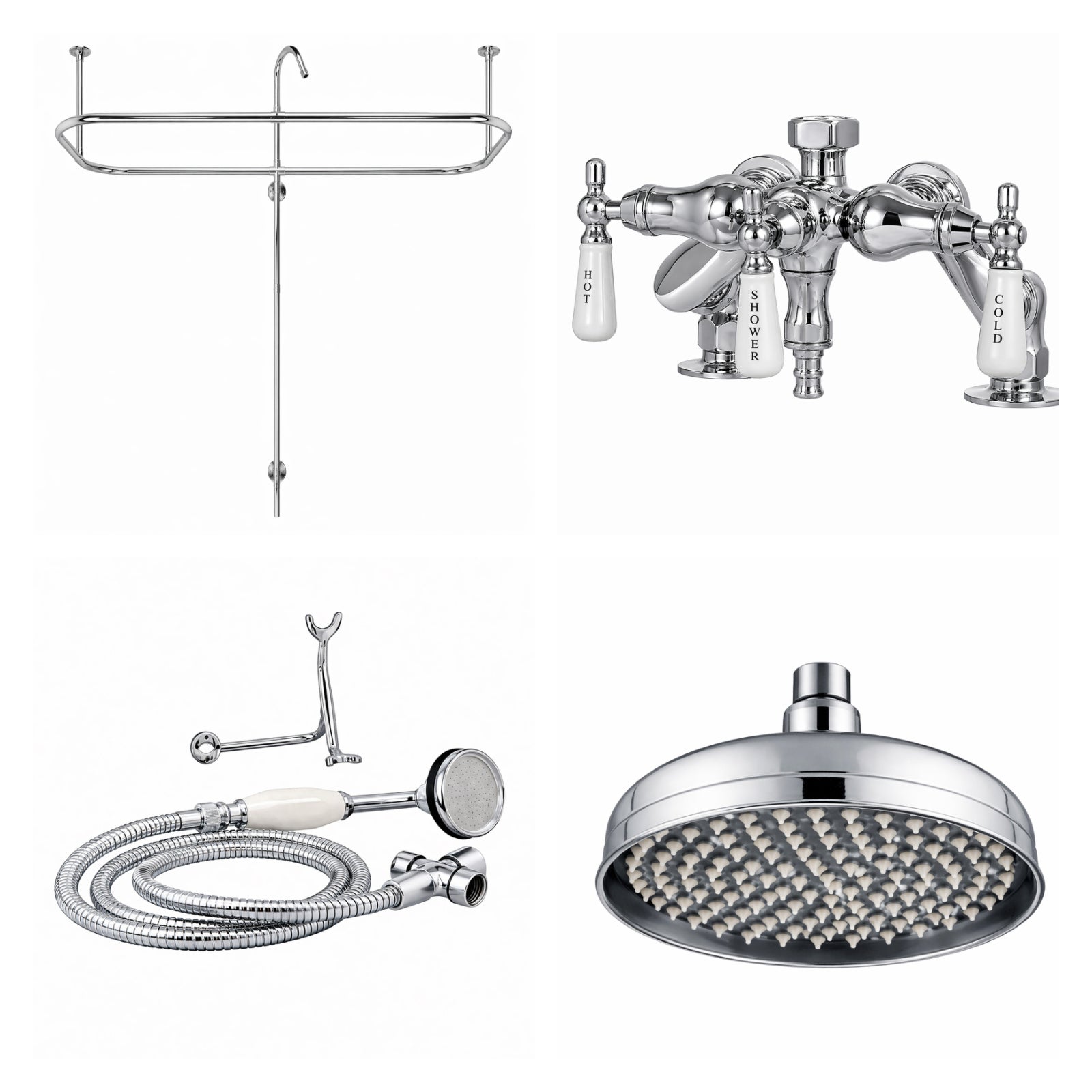 MAIDSTONE Side Deck Mount Shower Kit with Down Spout Faucet