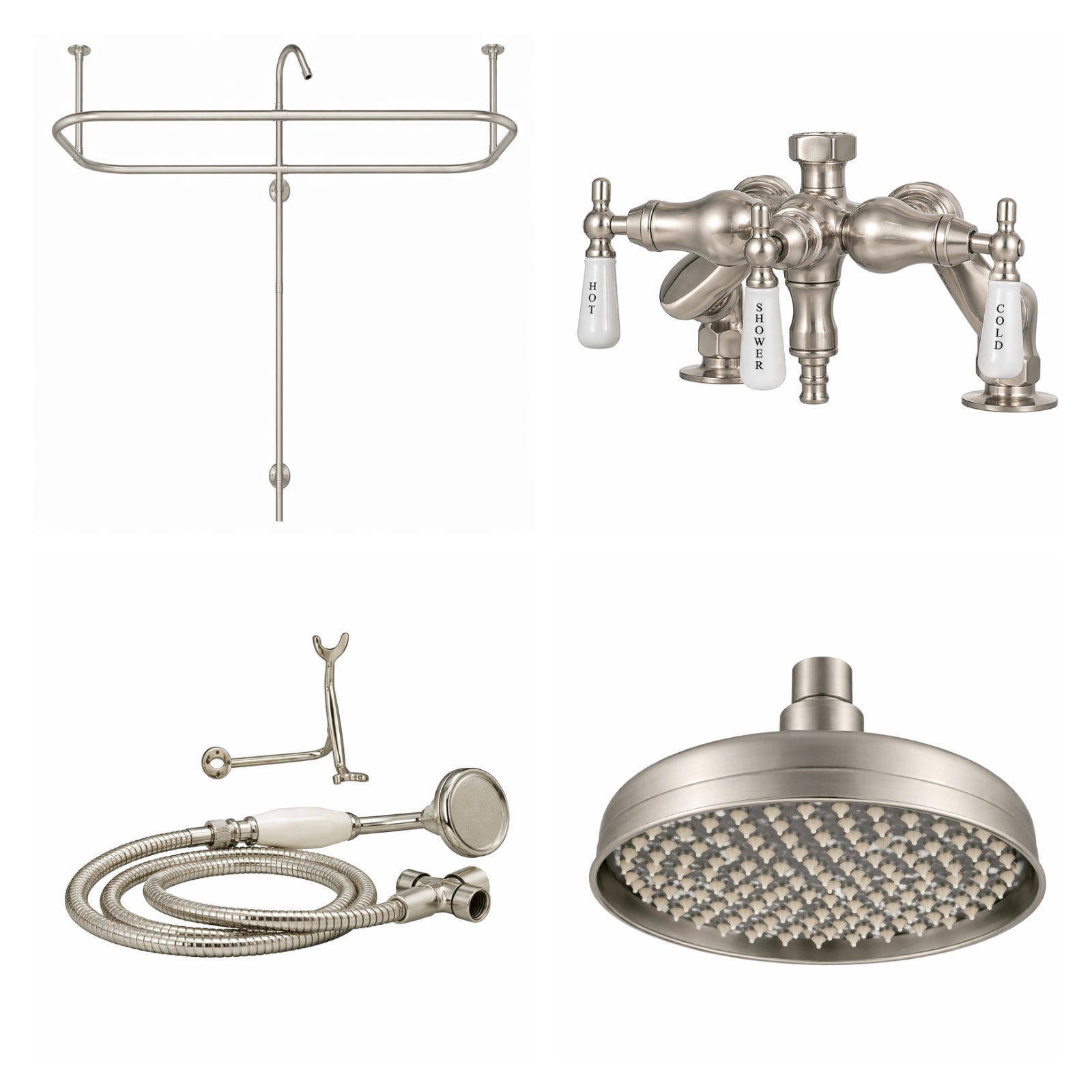 MAIDSTONE Side Deck Mount Shower Kit with Down Spout Faucet