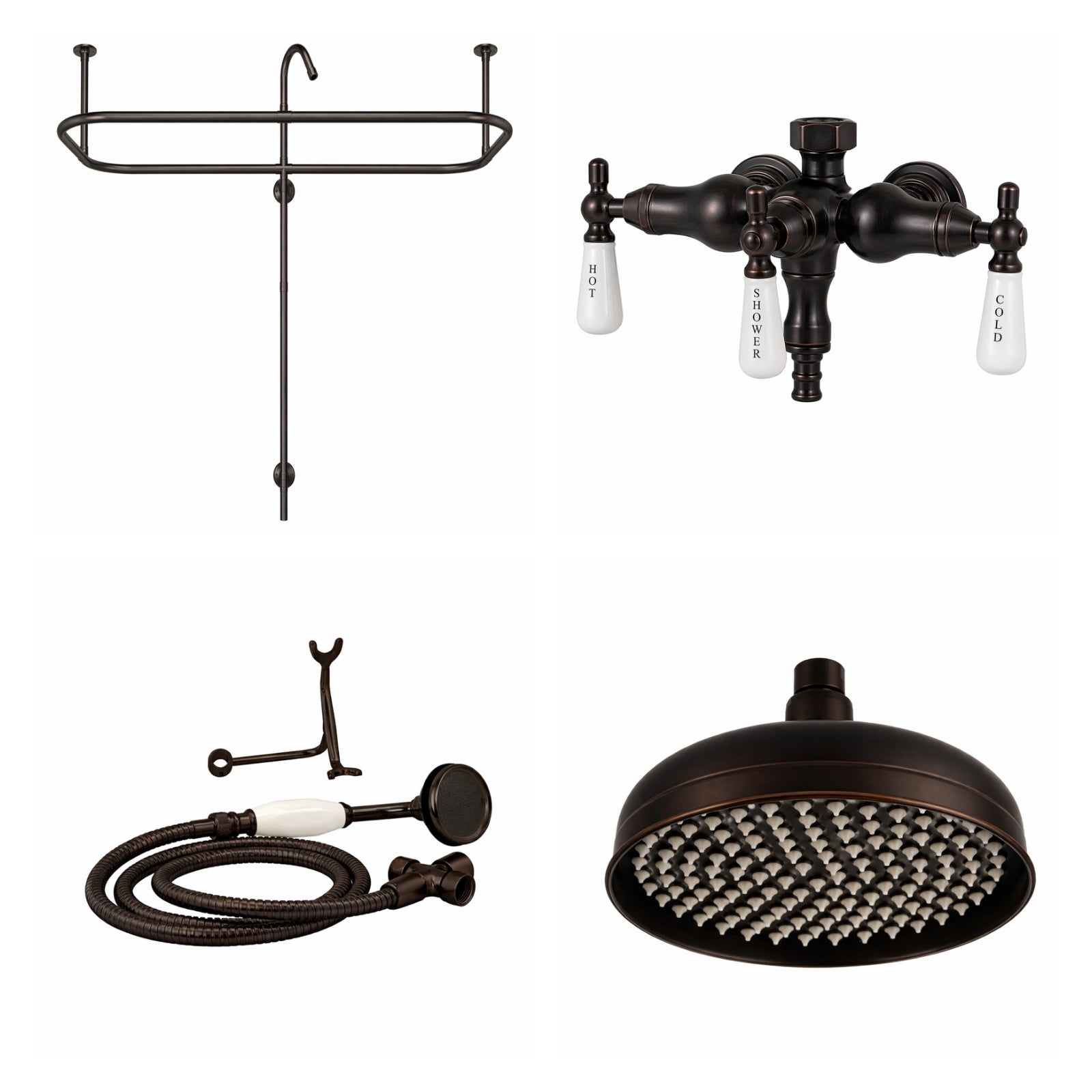 MAIDSTONE Side Deck Mount Shower Kit with Down Spout Faucet