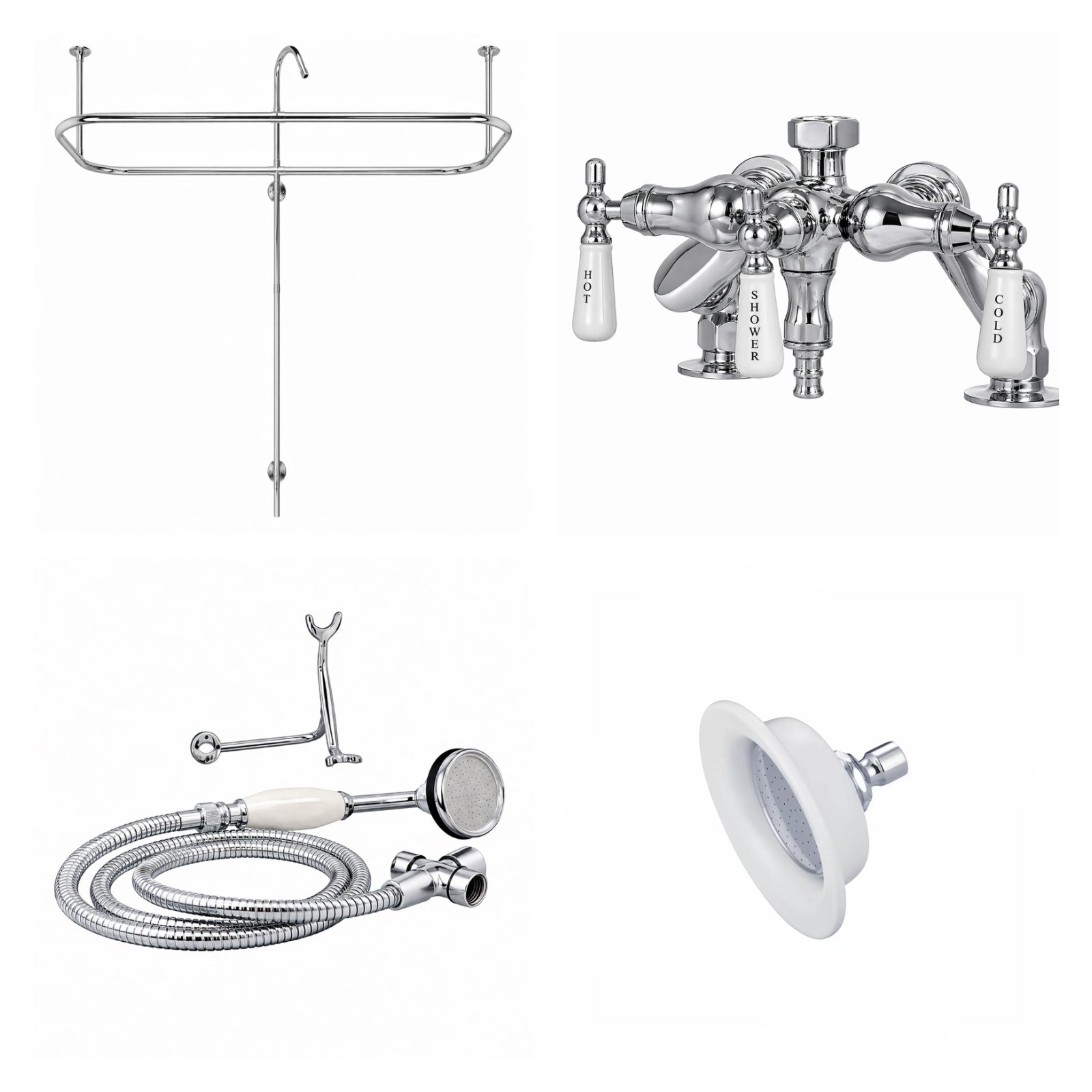 MAIDSTONE Side Deck Mount Shower Kit with Down Spout Faucet