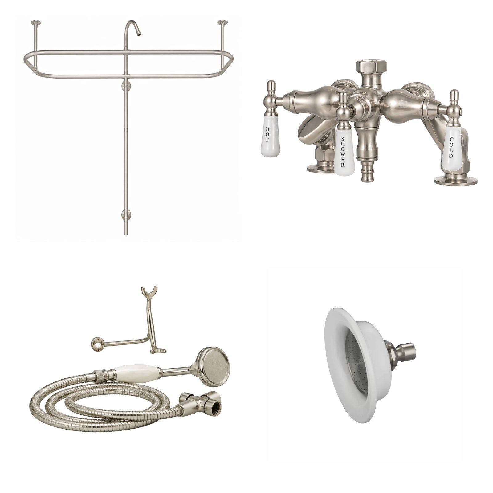 MAIDSTONE Side Deck Mount Shower Kit with Down Spout Faucet