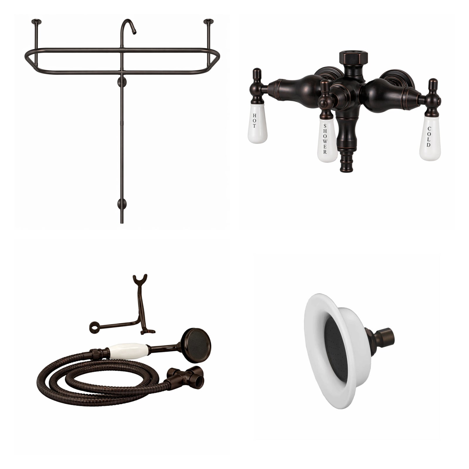 MAIDSTONE Side Deck Mount Shower Kit with Down Spout Faucet
