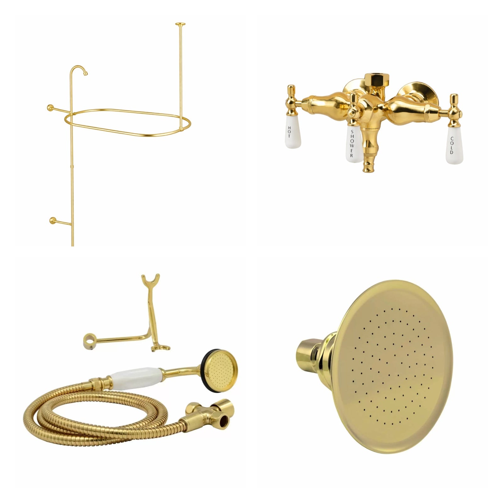 MAIDSTONE Tub Wall Mount Shower Kit with Down Spout Faucet