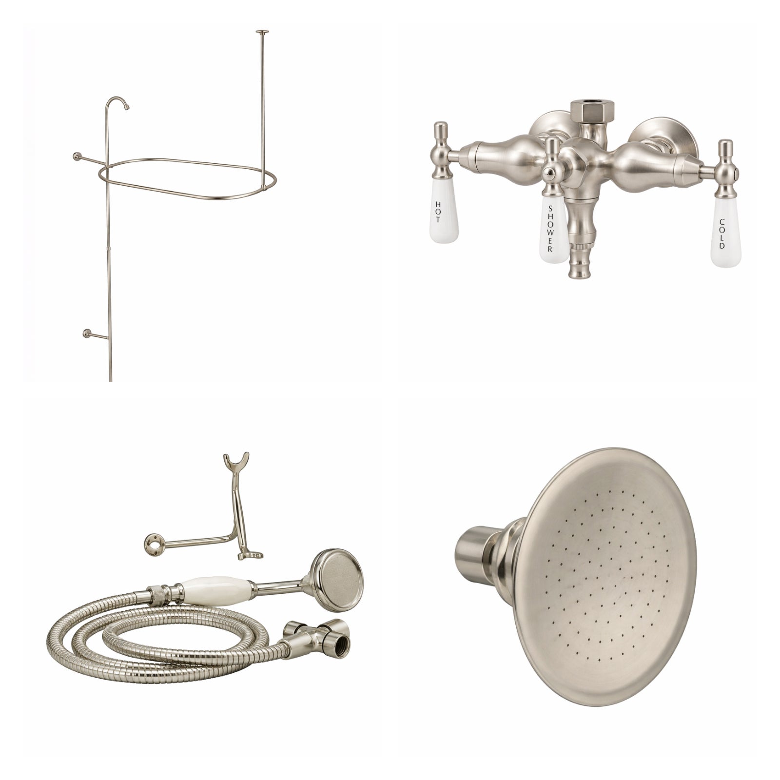 MAIDSTONE Tub Wall Mount Shower Kit with Down Spout Faucet