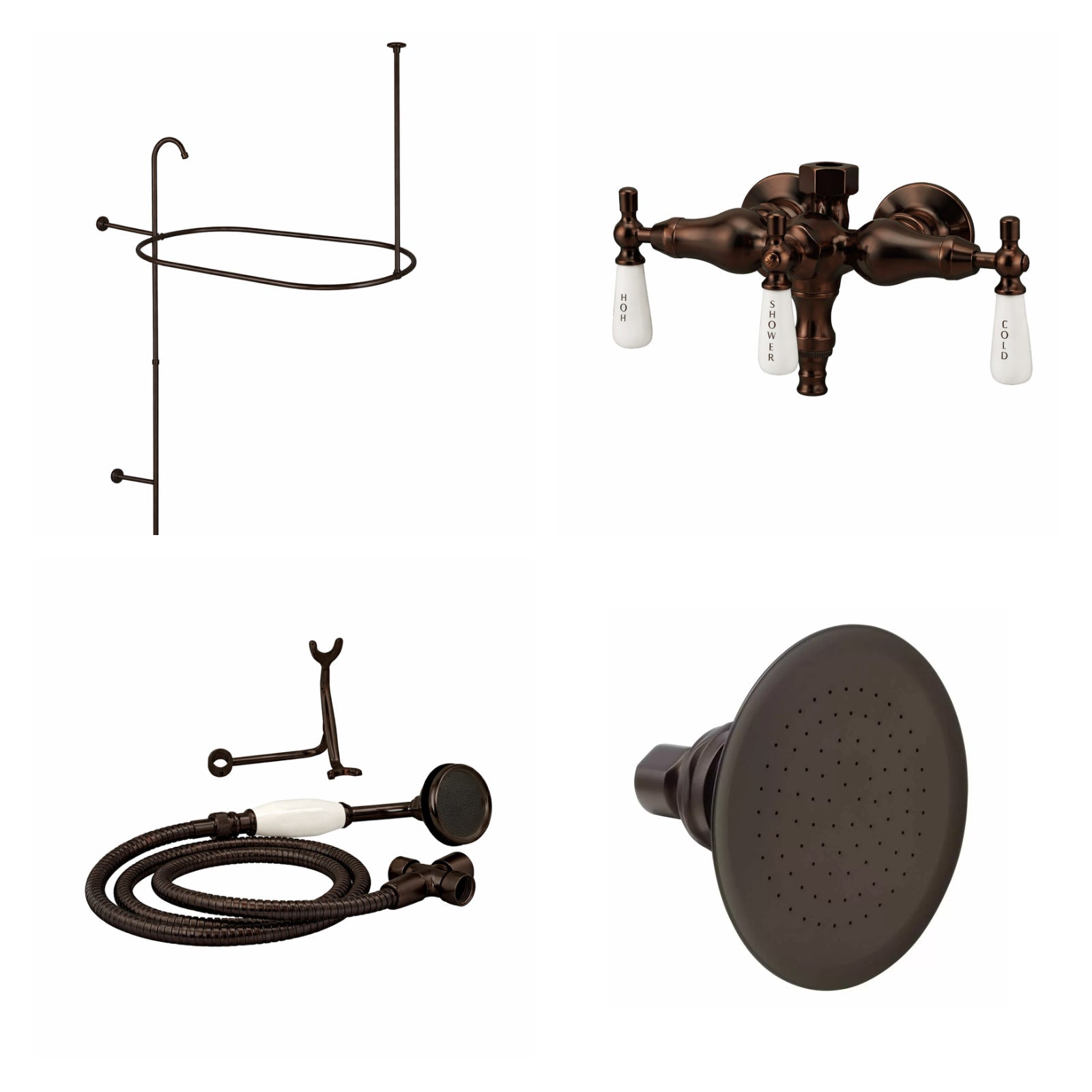 MAIDSTONE Tub Wall Mount Shower Kit with Down Spout Faucet