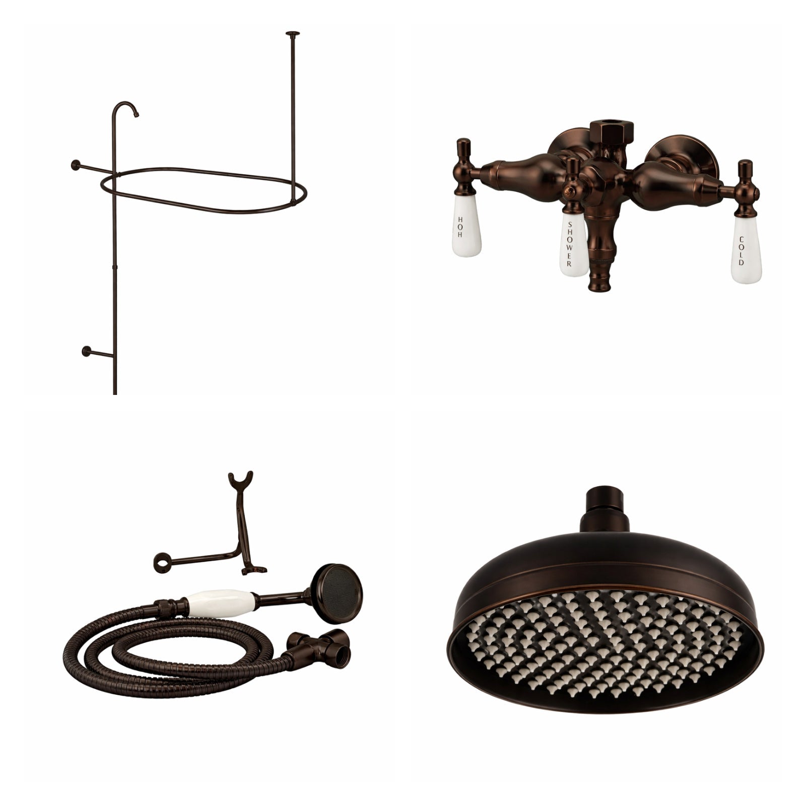 MAIDSTONE Tub Wall Mount Shower Kit with Down Spout Faucet