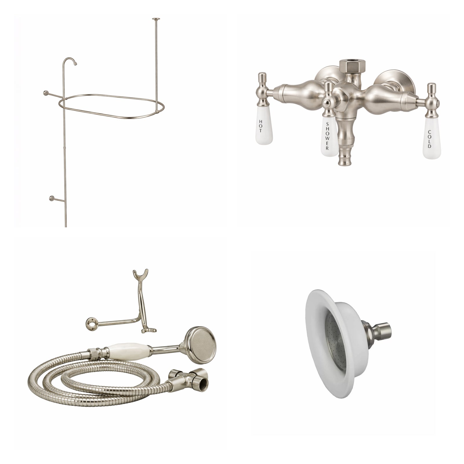 MAIDSTONE Tub Wall Mount Shower Kit with Down Spout Faucet