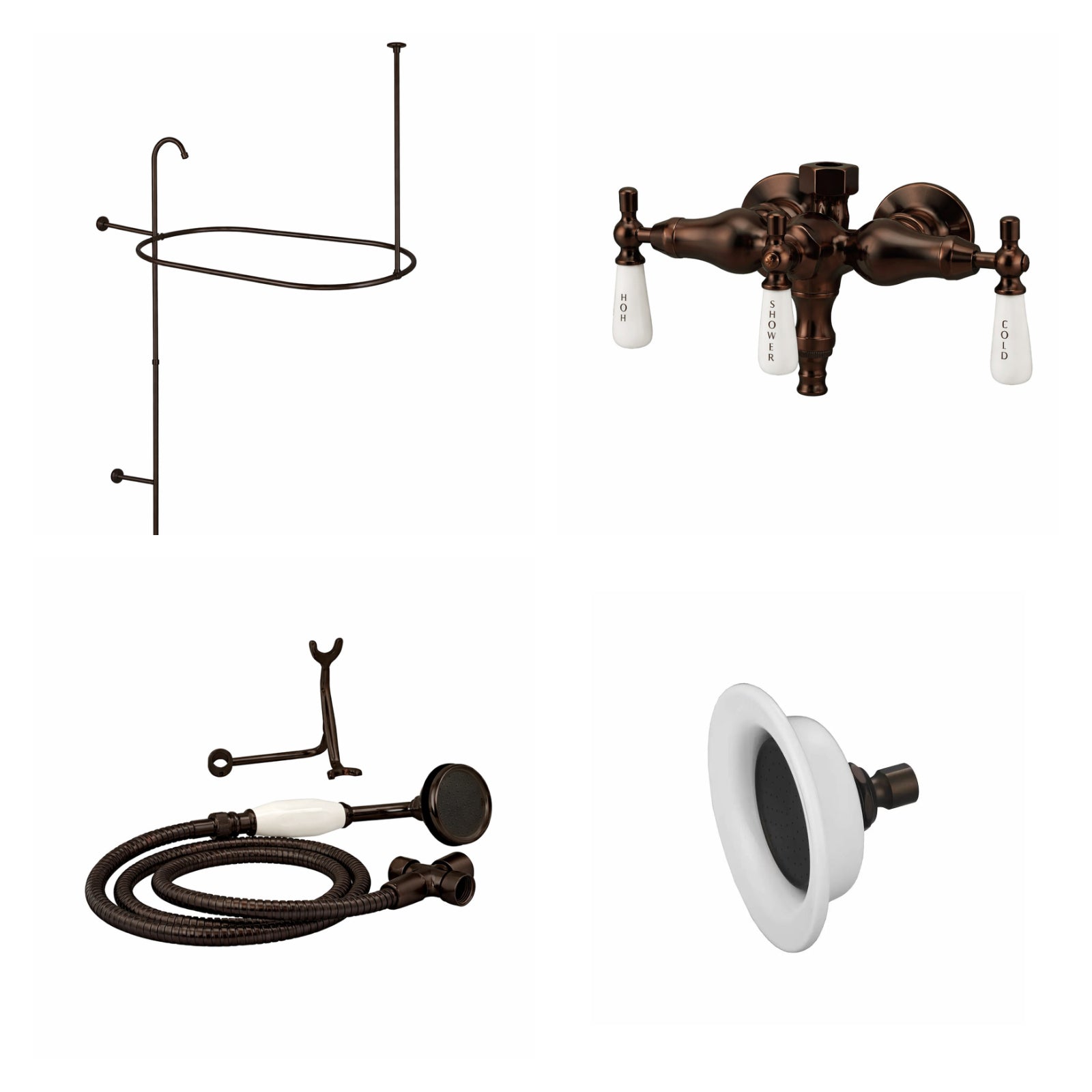 MAIDSTONE Tub Wall Mount Shower Kit with Down Spout Faucet
