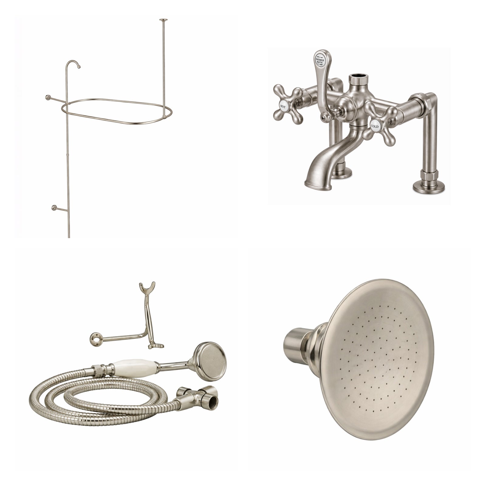 MAIDSTONE Deck Mount Shower Kit with Classic Spout Faucet