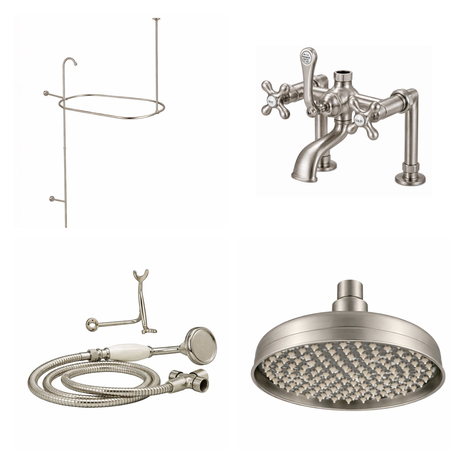 MAIDSTONE Deck Mount Shower Kit with Classic Spout Faucet