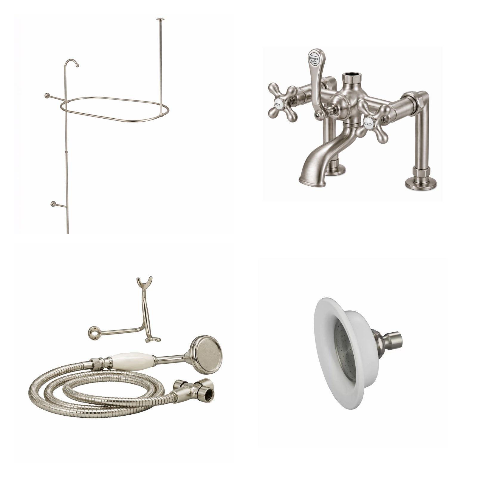 MAIDSTONE Deck Mount Shower Kit with Classic Spout Faucet