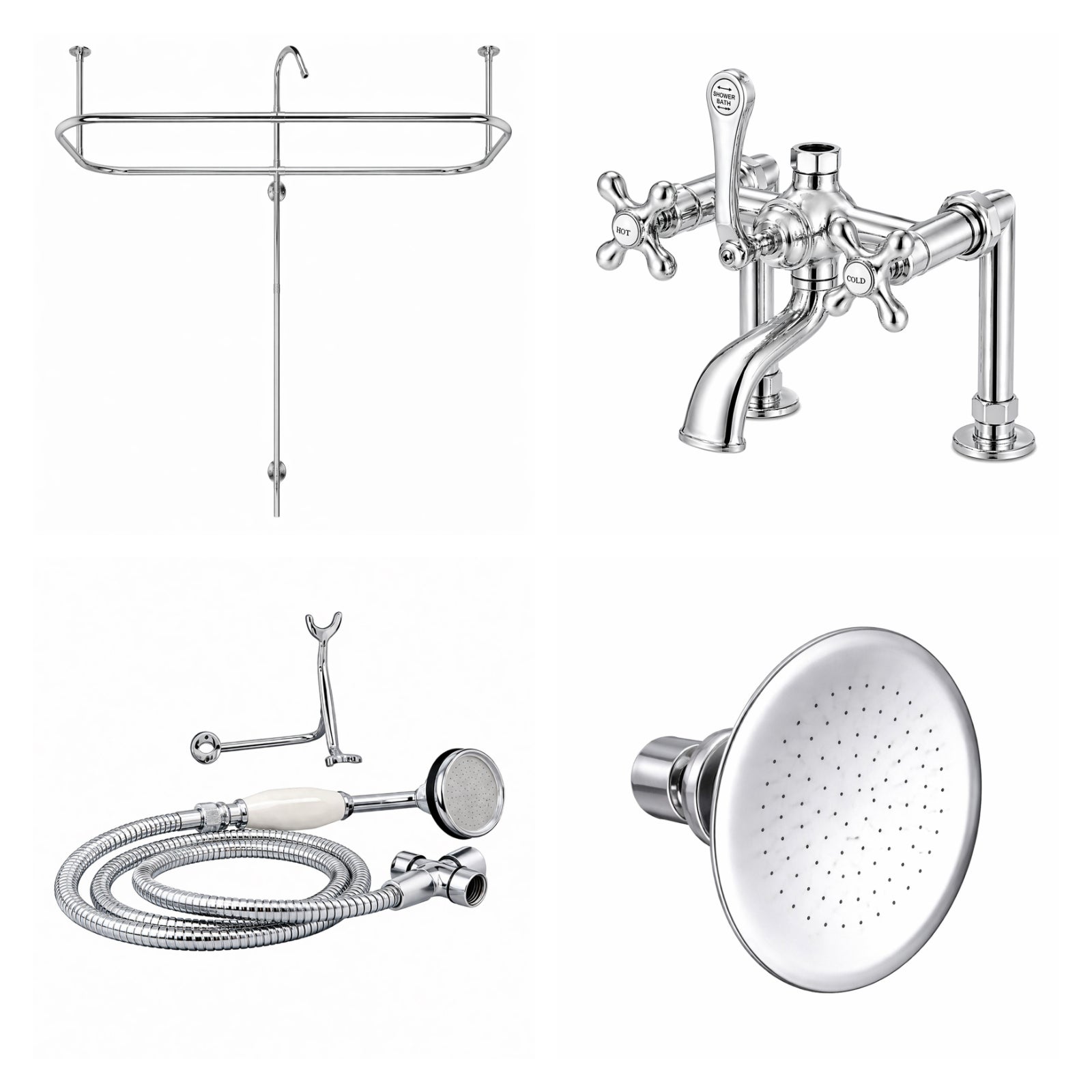 MAIDSTONE Side Deck Mount Shower Kit with Classic Spout Faucet