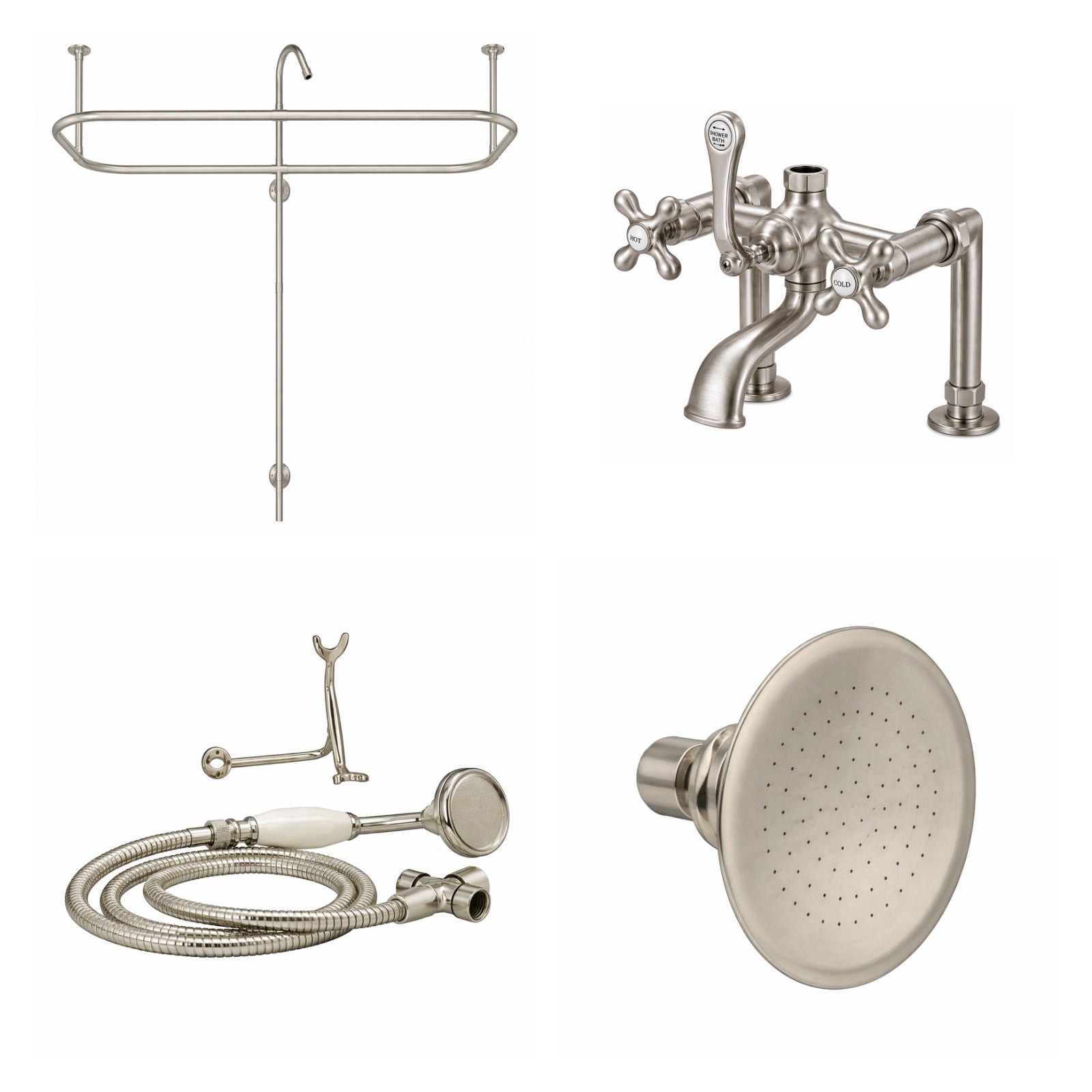 MAIDSTONE Side Deck Mount Shower Kit with Classic Spout Faucet