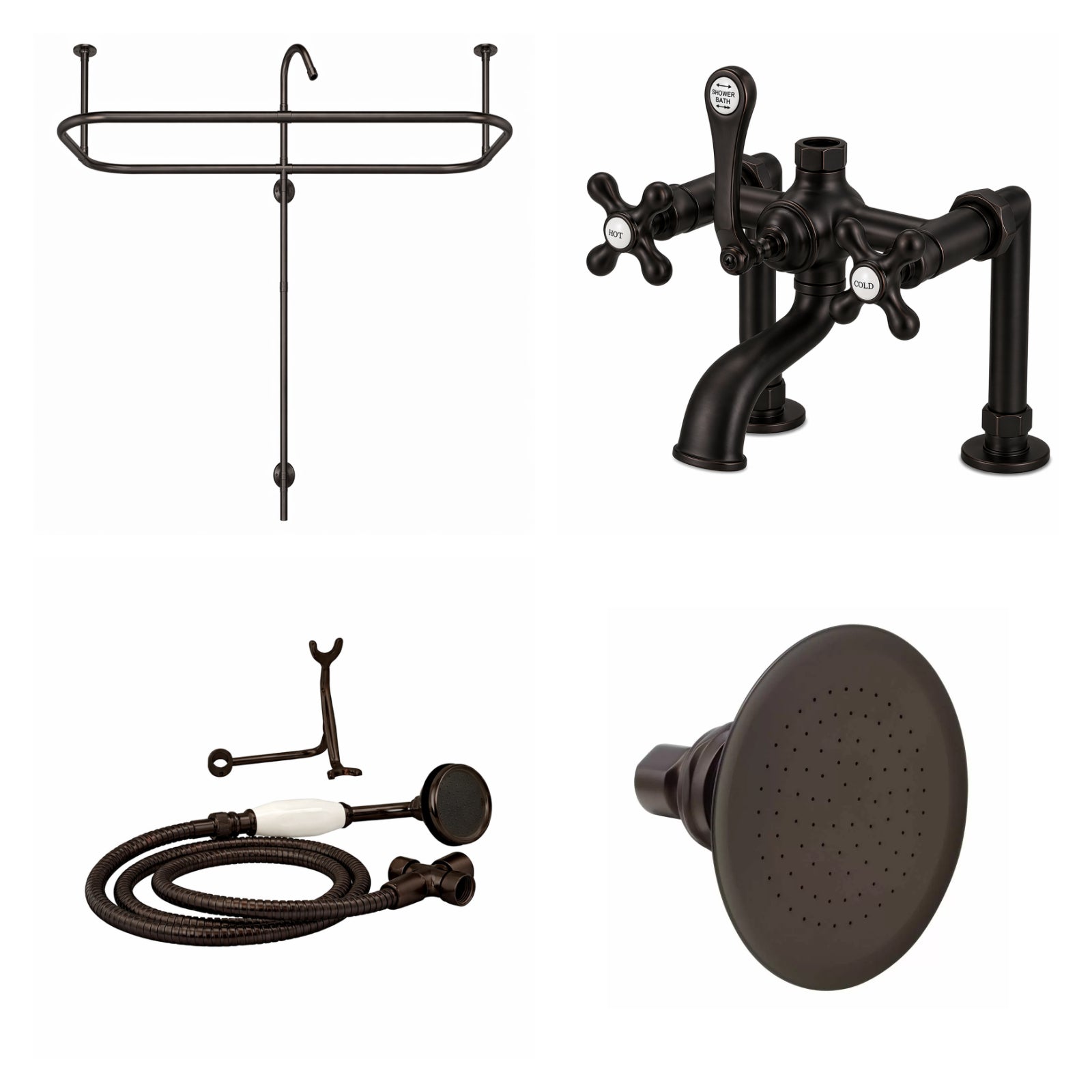 MAIDSTONE Side Deck Mount Shower Kit with Classic Spout Faucet
