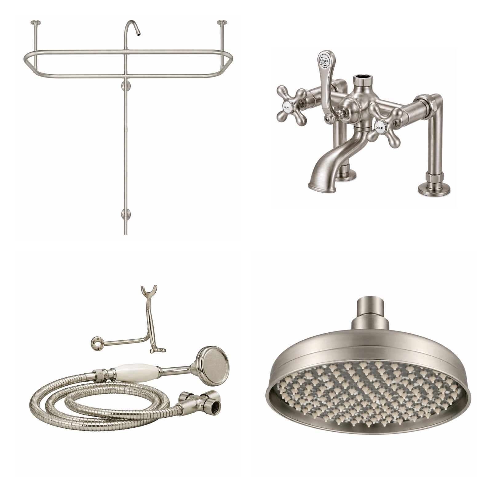 MAIDSTONE Side Deck Mount Shower Kit with Classic Spout Faucet