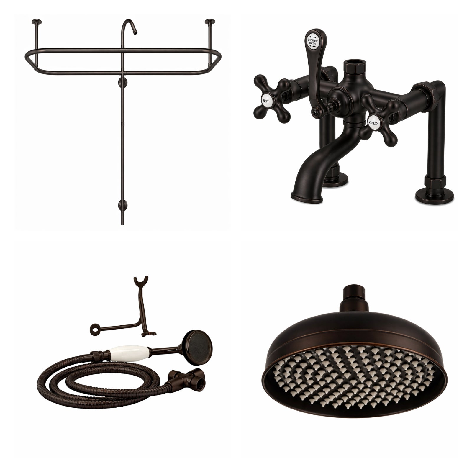 MAIDSTONE Side Deck Mount Shower Kit with Classic Spout Faucet