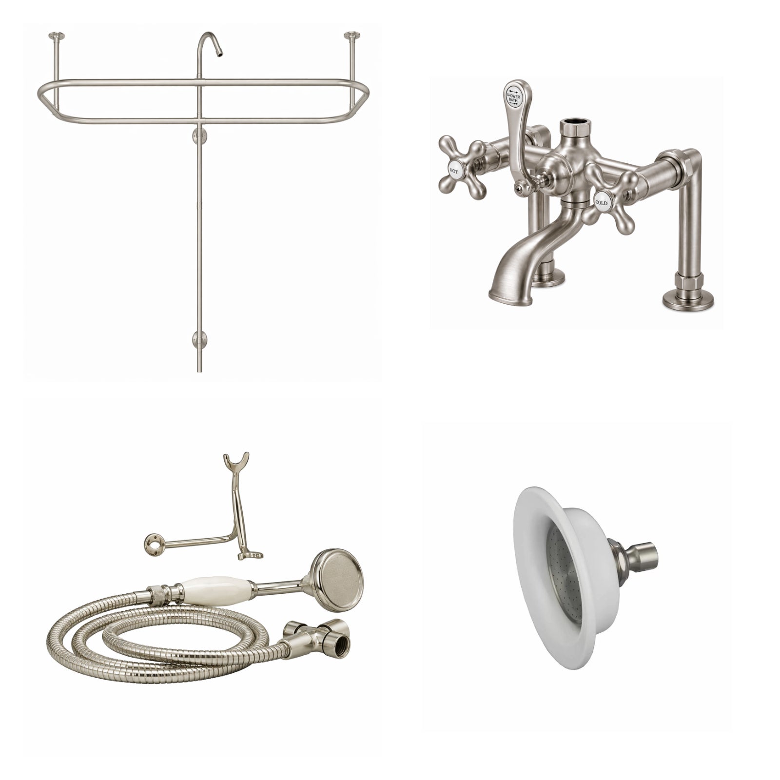 MAIDSTONE Side Deck Mount Shower Kit with Classic Spout Faucet