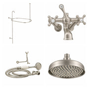 MAIDSTONE Tub Wall Mount Shower Kit with Classic Spout Faucet