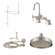 MAIDSTONE Deck Mount Shower Kit with Gooseneck Faucet