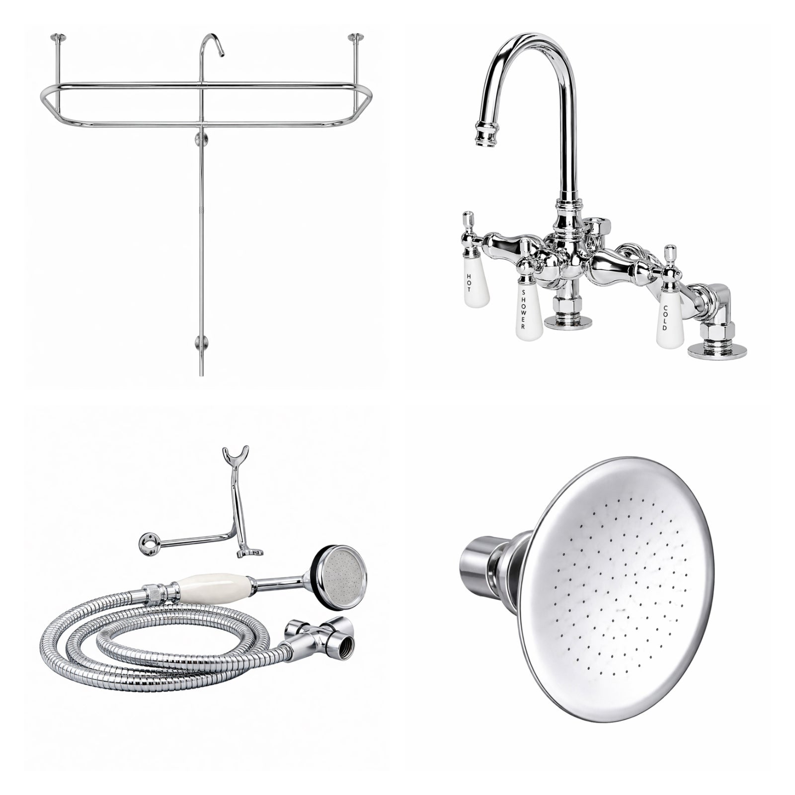MAIDSTONE Side Deck Mount Shower Kit with Gooseneck Faucet