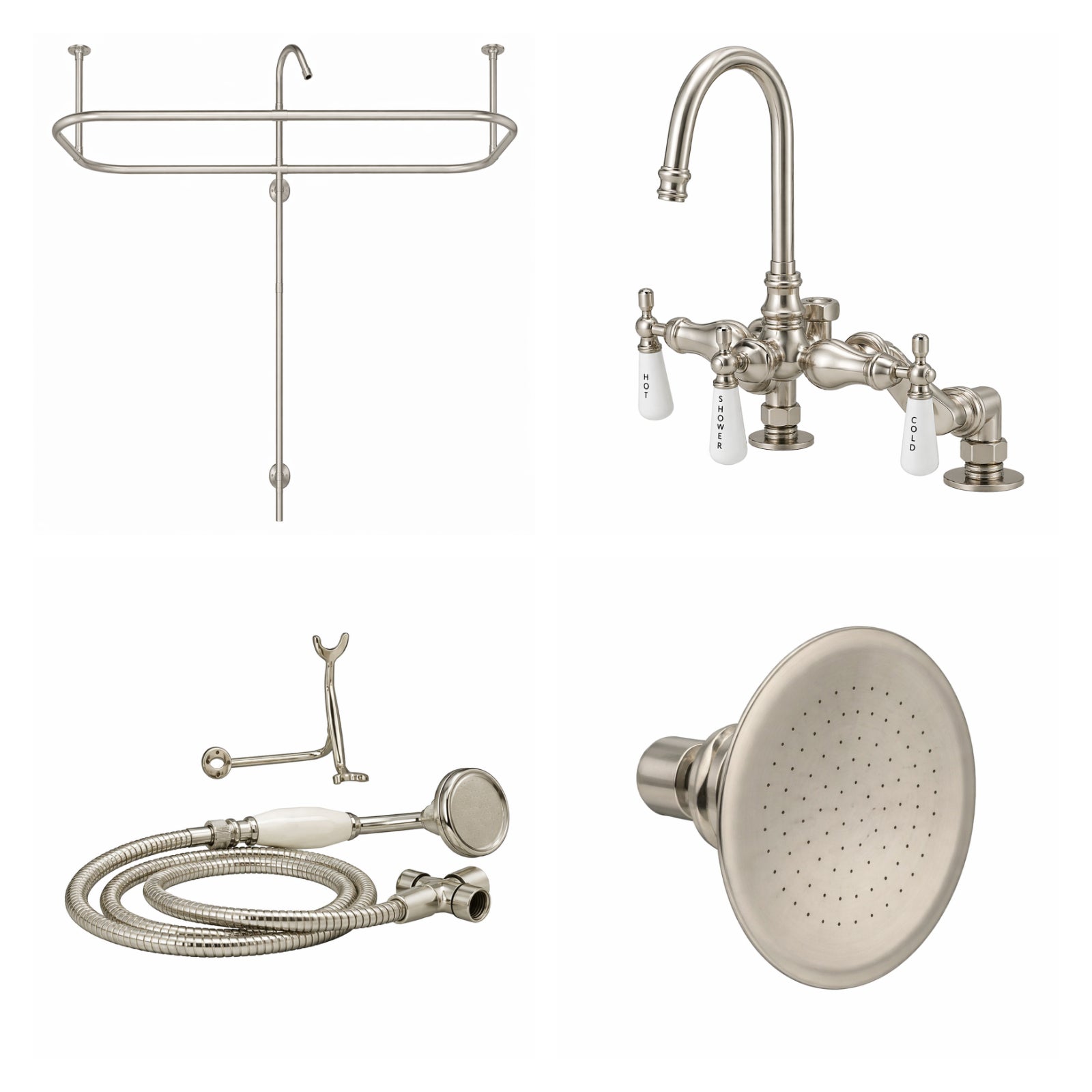 MAIDSTONE Side Deck Mount Shower Kit with Gooseneck Faucet
