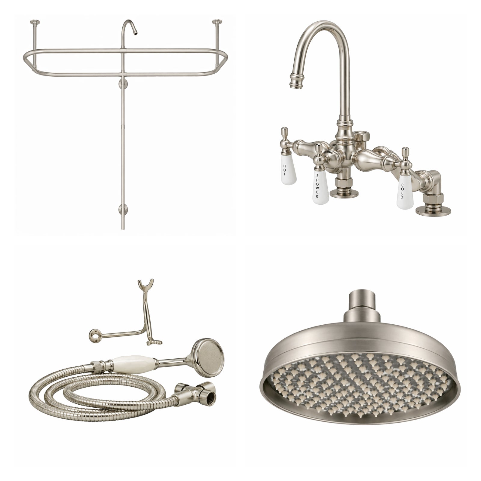 MAIDSTONE Side Deck Mount Shower Kit with Gooseneck Faucet