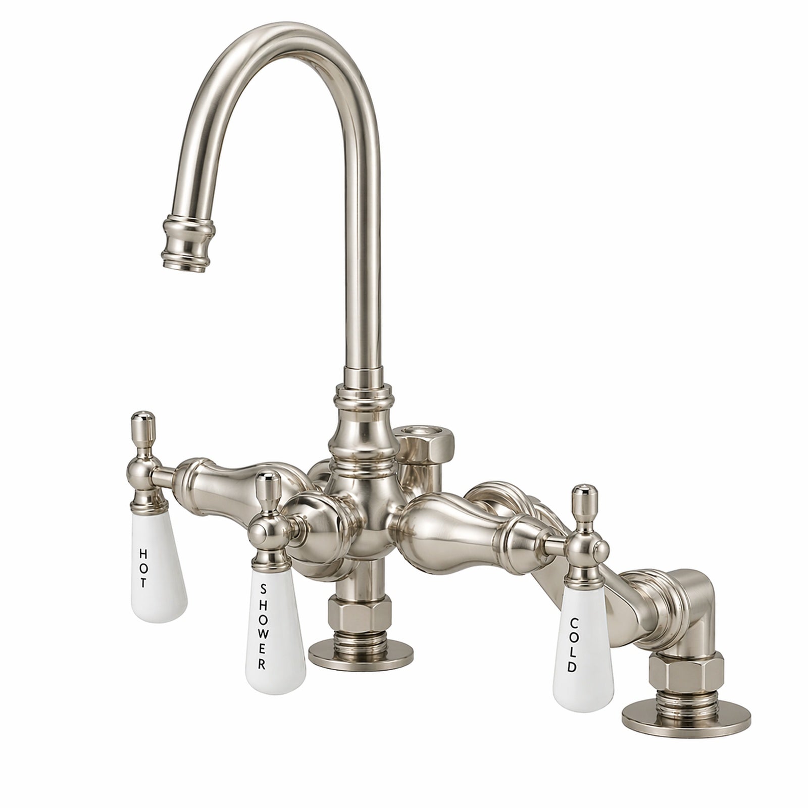 MAIDSTONE Side Deck Mount Shower Kit with Gooseneck Faucet