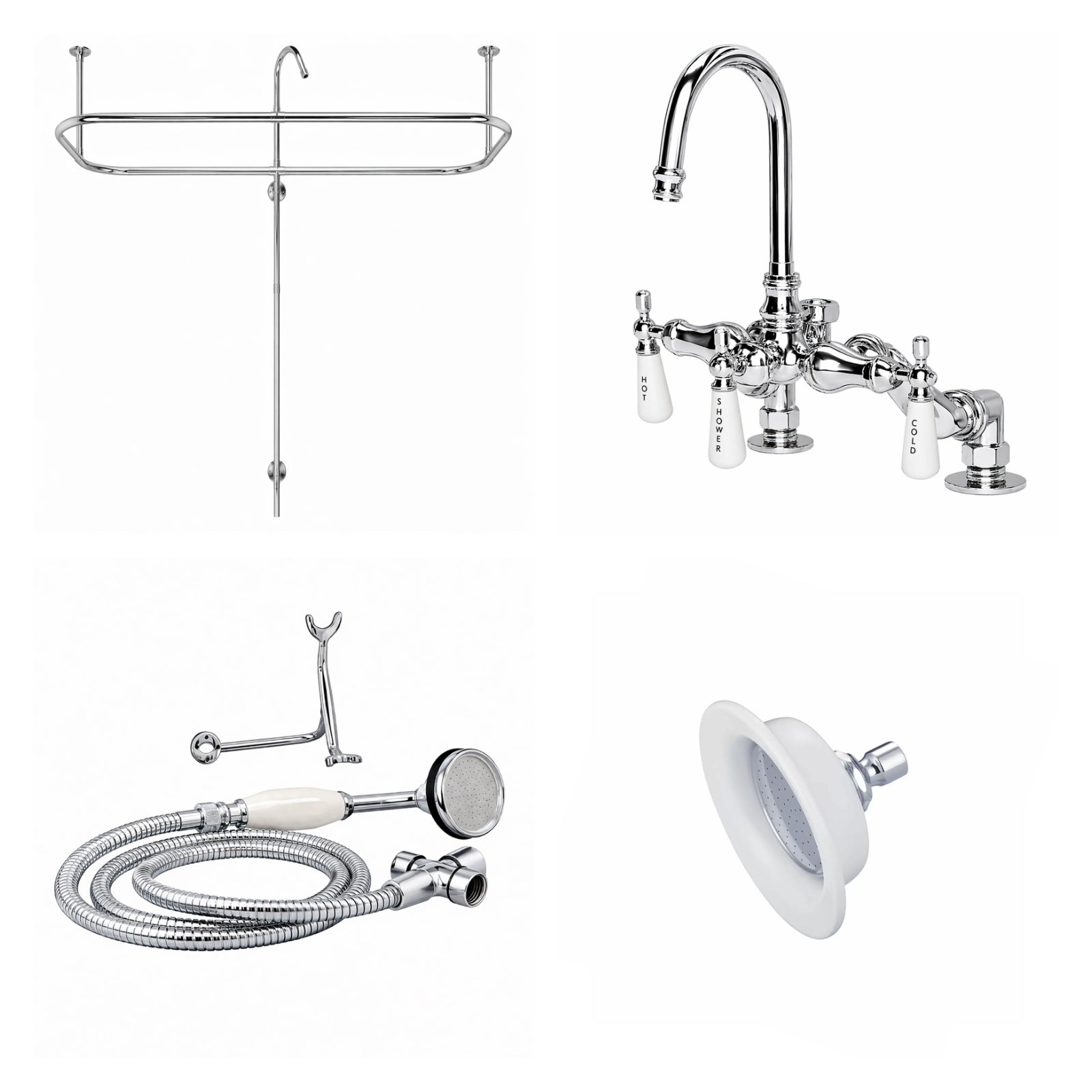 MAIDSTONE Side Deck Mount Shower Kit with Gooseneck Faucet