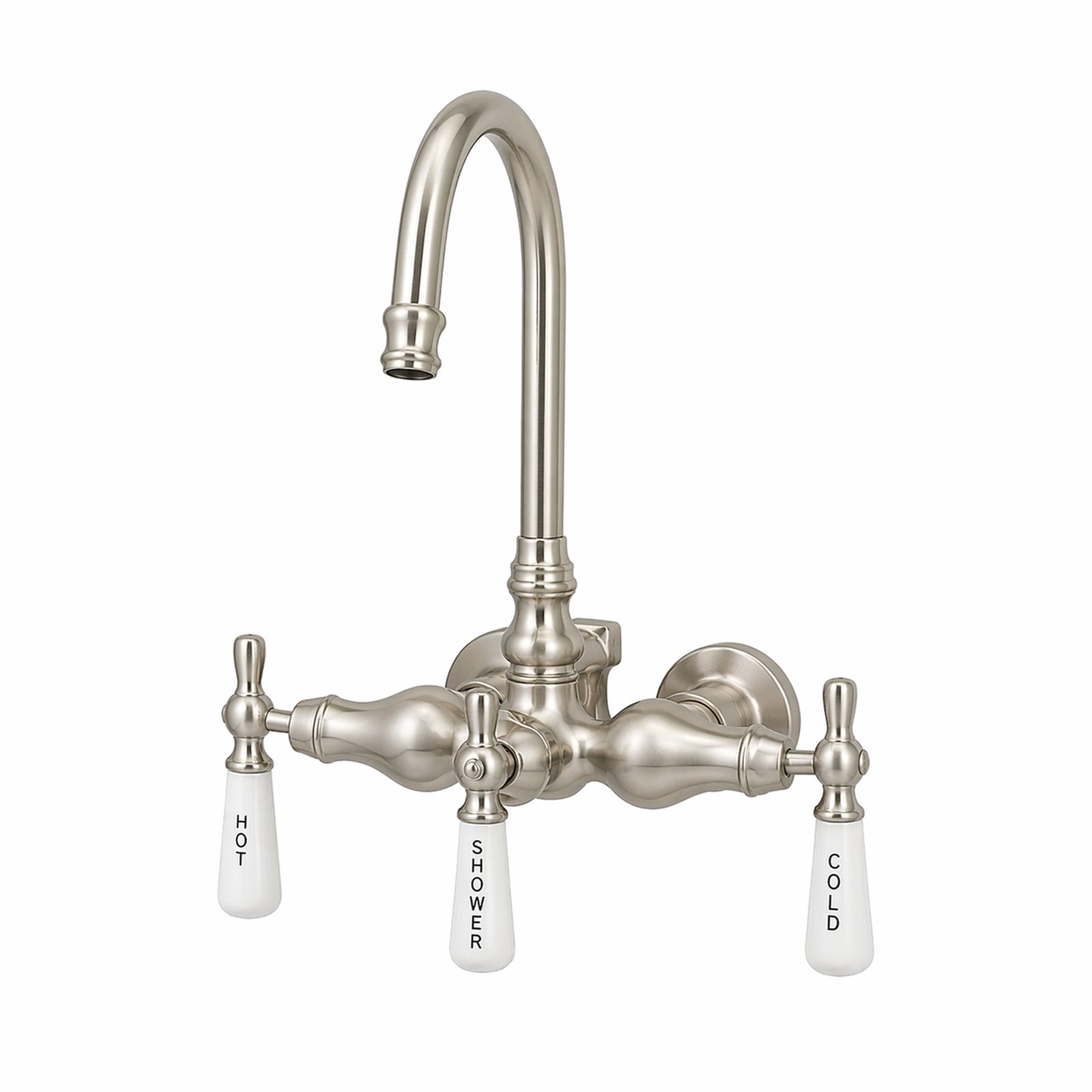 MAIDSTONE Tub Wall Mount Shower Kit with Gooseneck Faucet