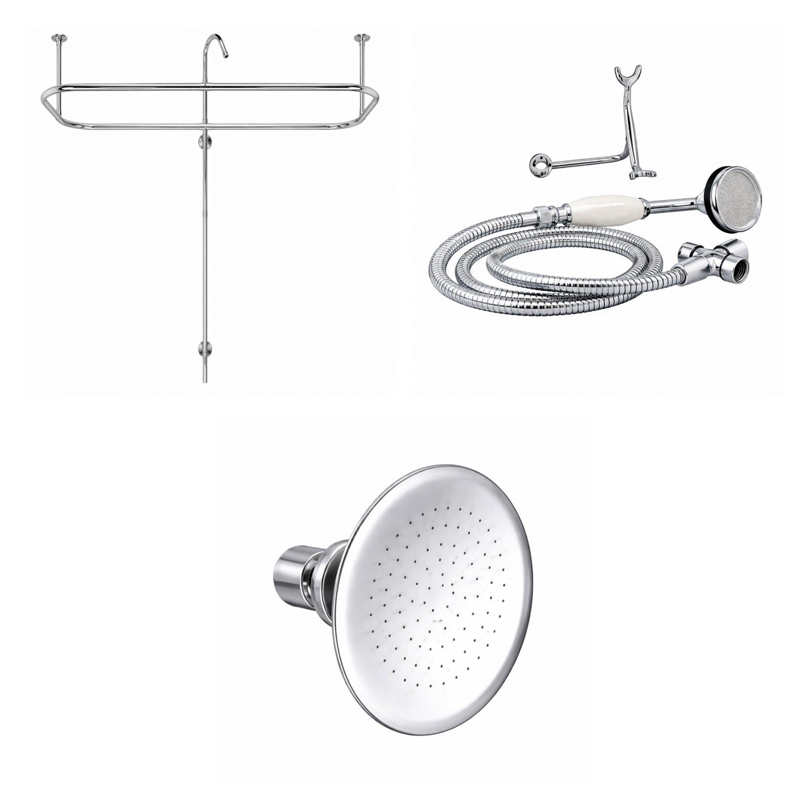 MAIDSTONE Clawfoot Tub End Mount Shower Conversion Kit