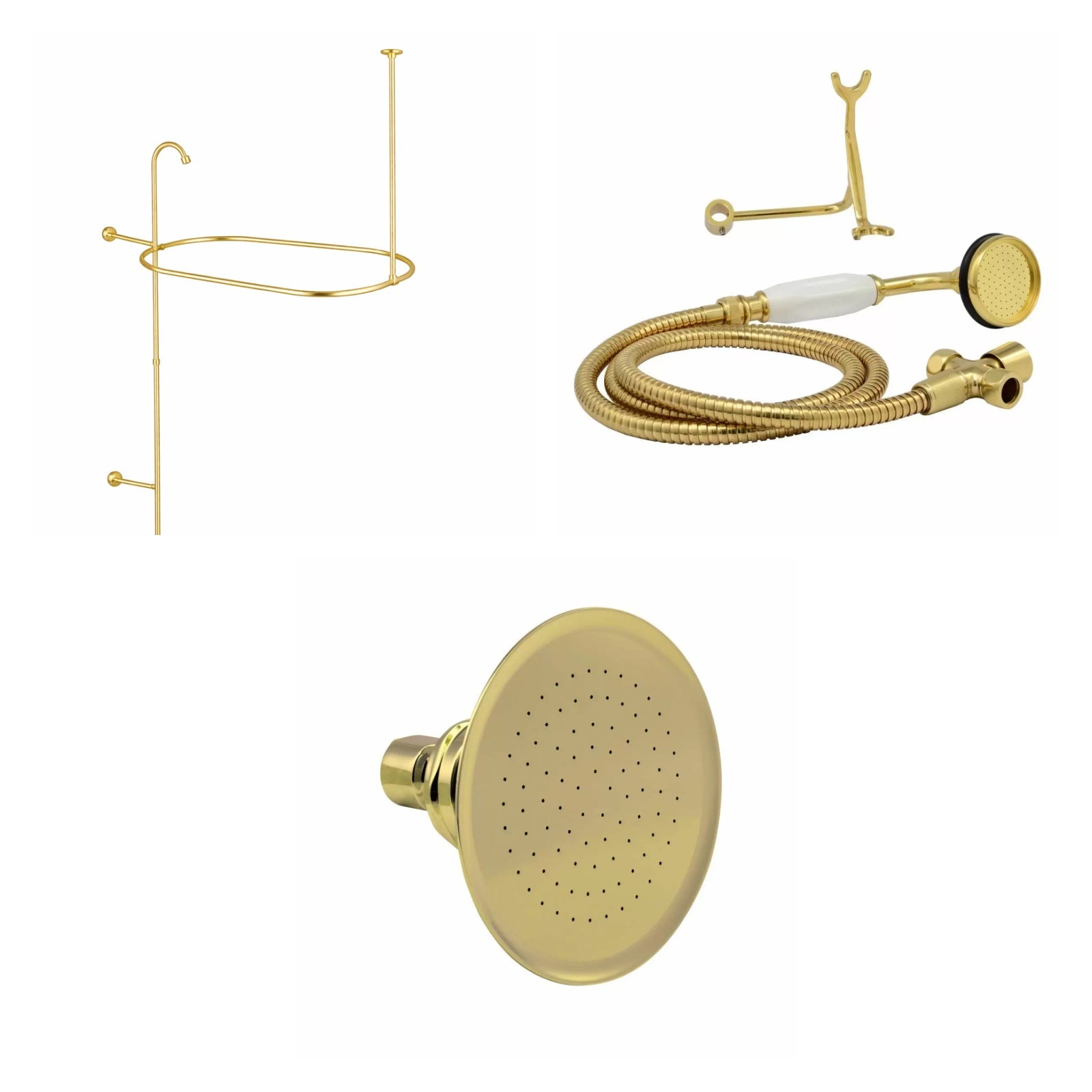 MAIDSTONE Clawfoot Tub End Mount Shower Conversion Kit