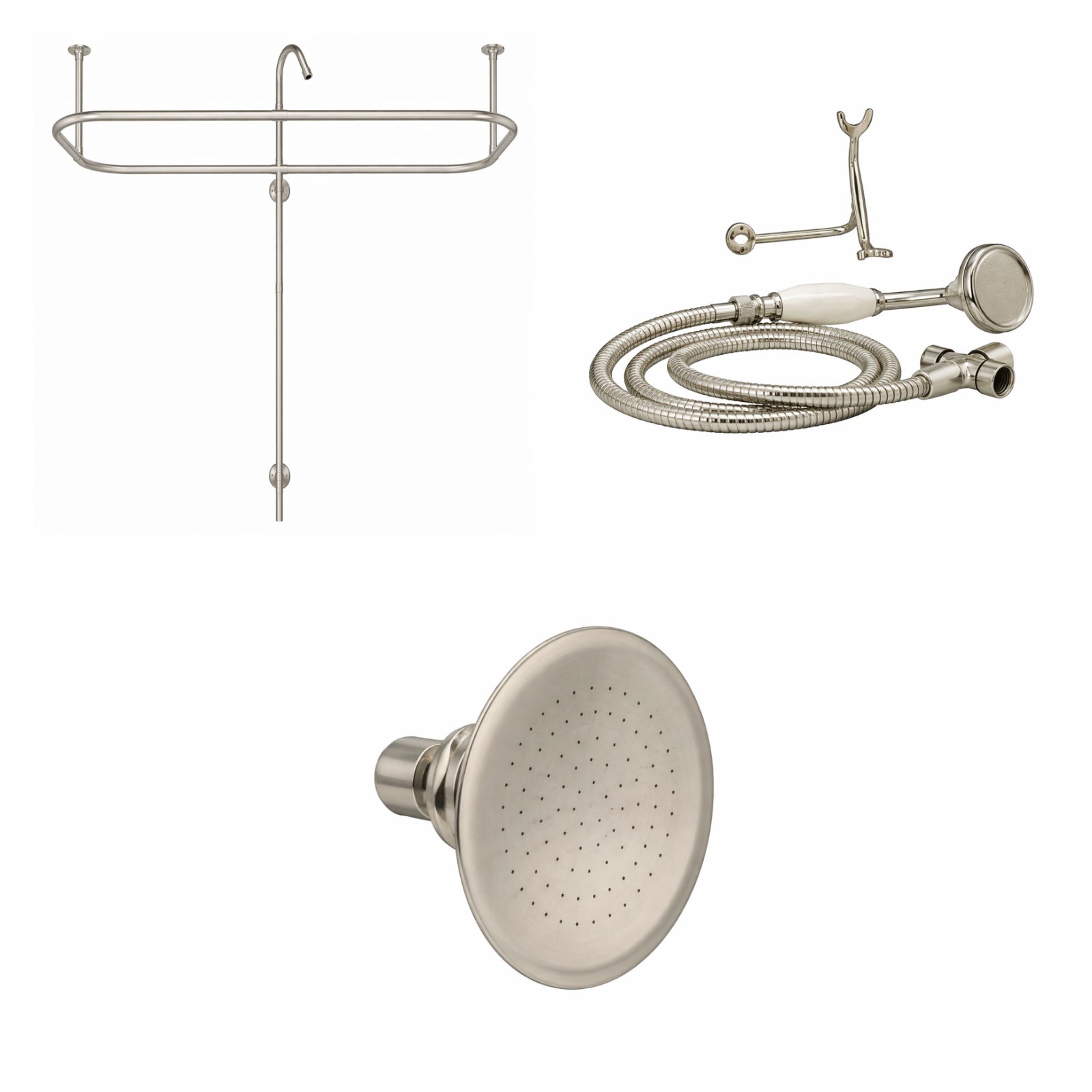 MAIDSTONE Clawfoot Tub End Mount Shower Conversion Kit