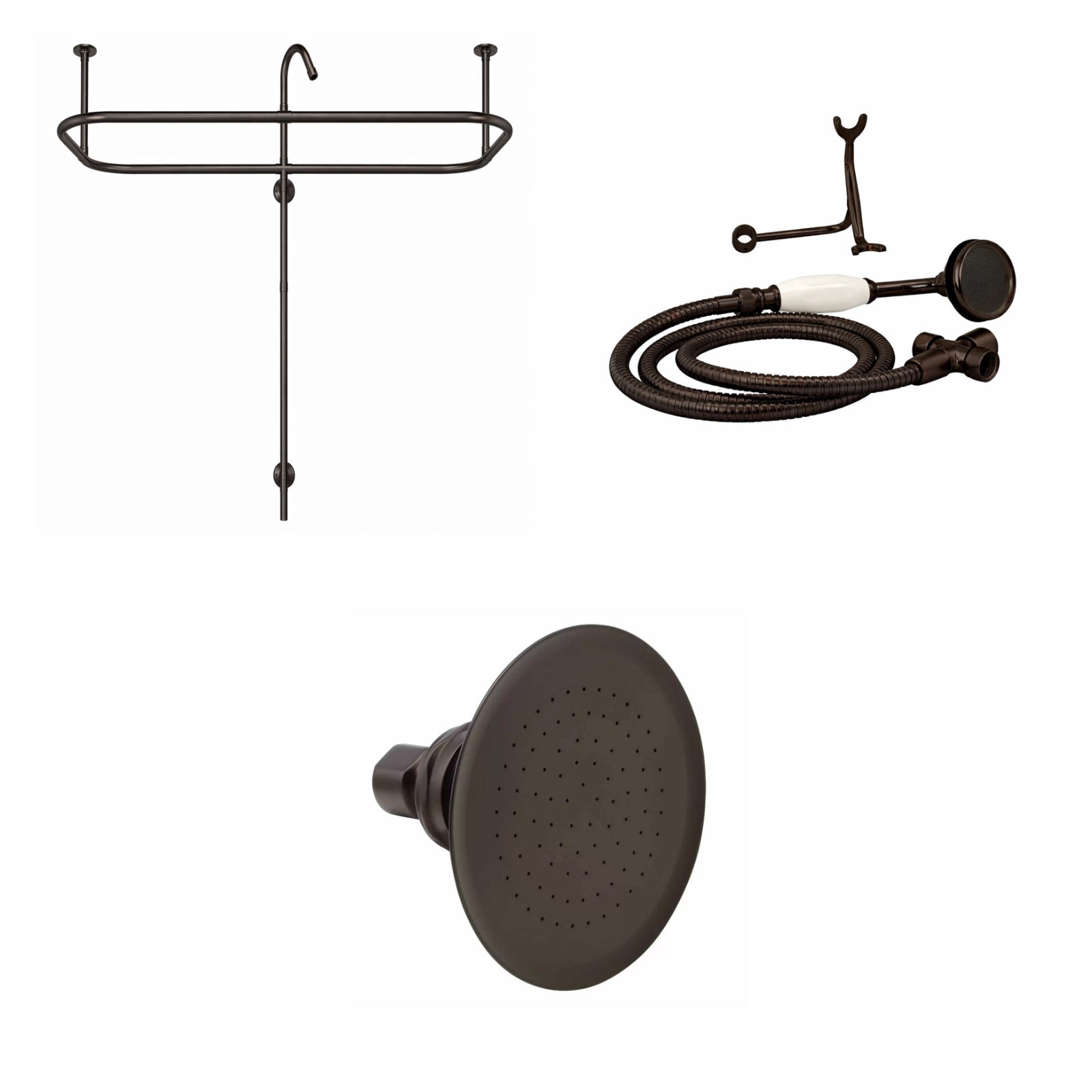 MAIDSTONE Clawfoot Tub End Mount Shower Conversion Kit